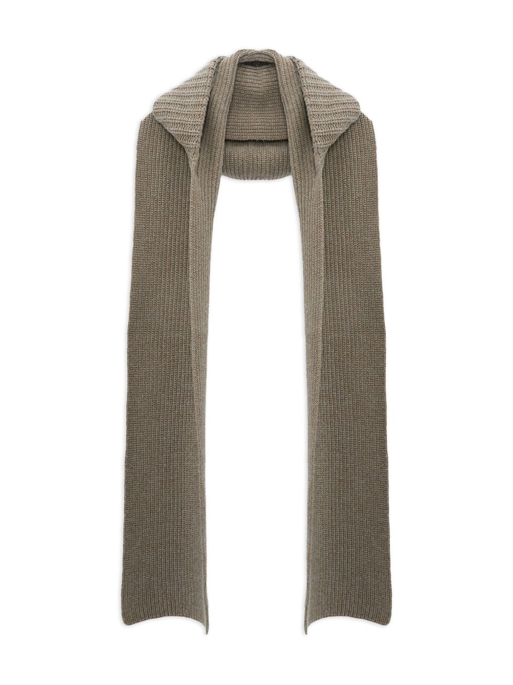 hooded knit scarf - 1