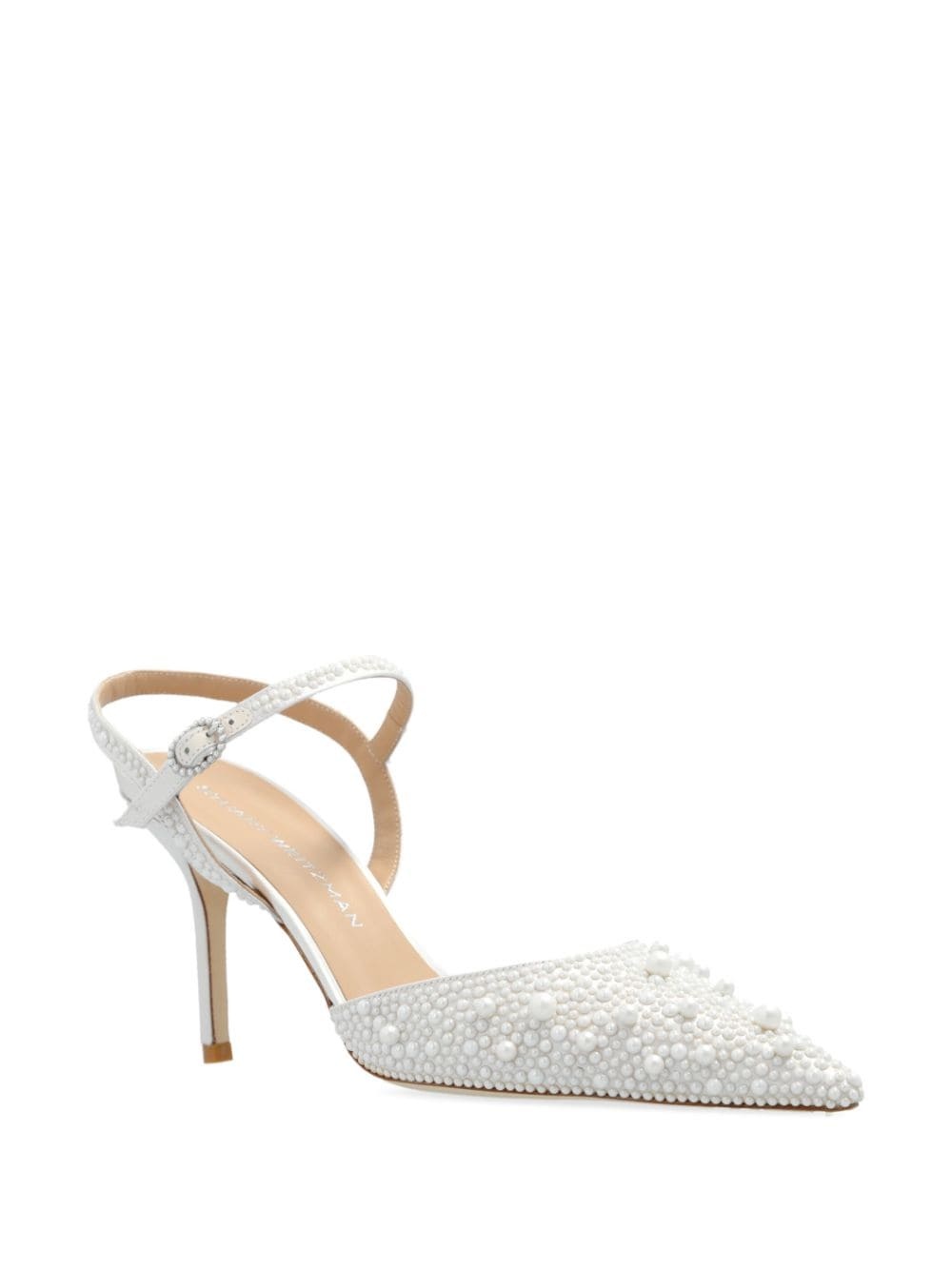 pearl-embellished ankle-strap pumps - 2