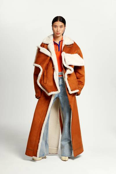 Y/Project Snap Panel Shearling Coat outlook