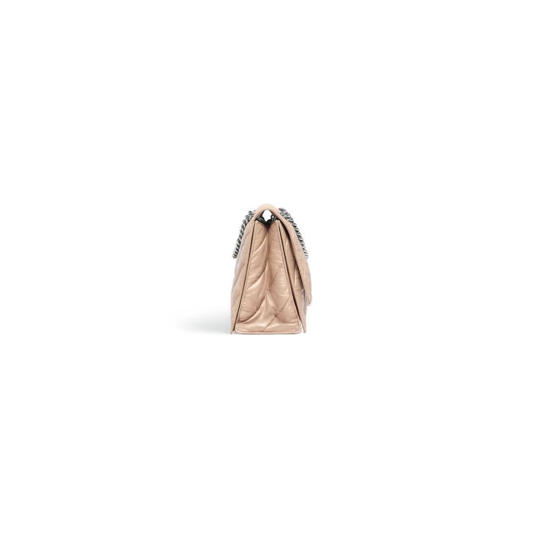 Women's Crush Medium Chain Bag Quilted in Light Beige - 3