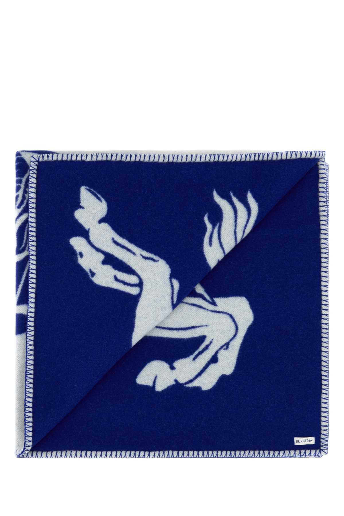 Burberry Women Light Grey Wool Blanket - 2