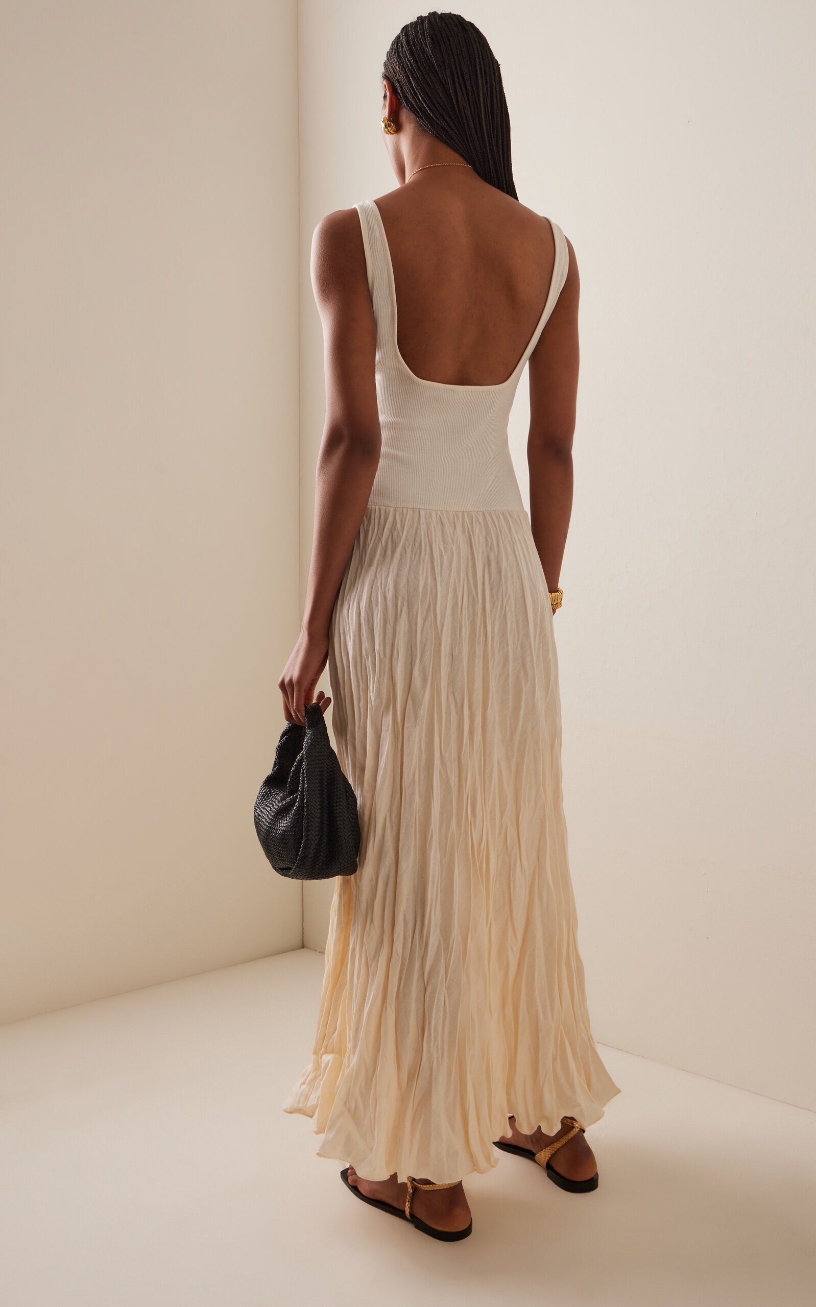Mariner Linen-Cotton Maxi Dress off-white - 4