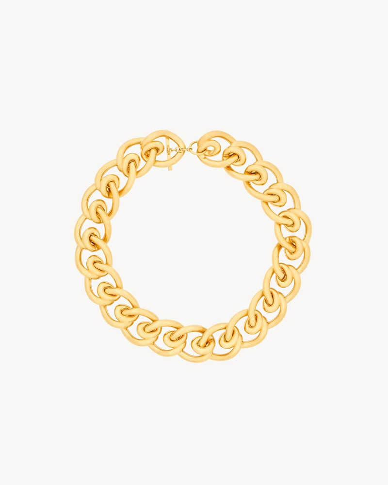 SAINT LAURENT COILED CHAIN NECKLACE IN METAL outlook