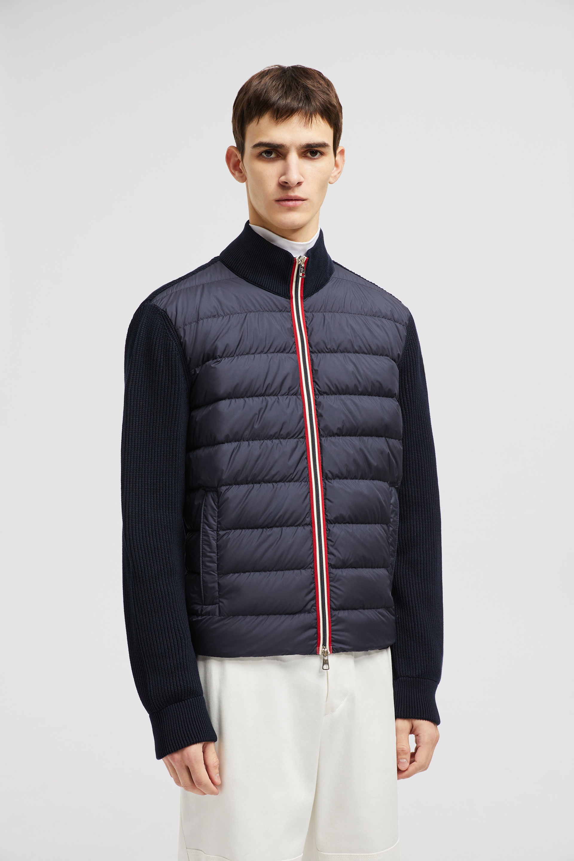 Padded Cotton Zip-Up Cardigan - 3