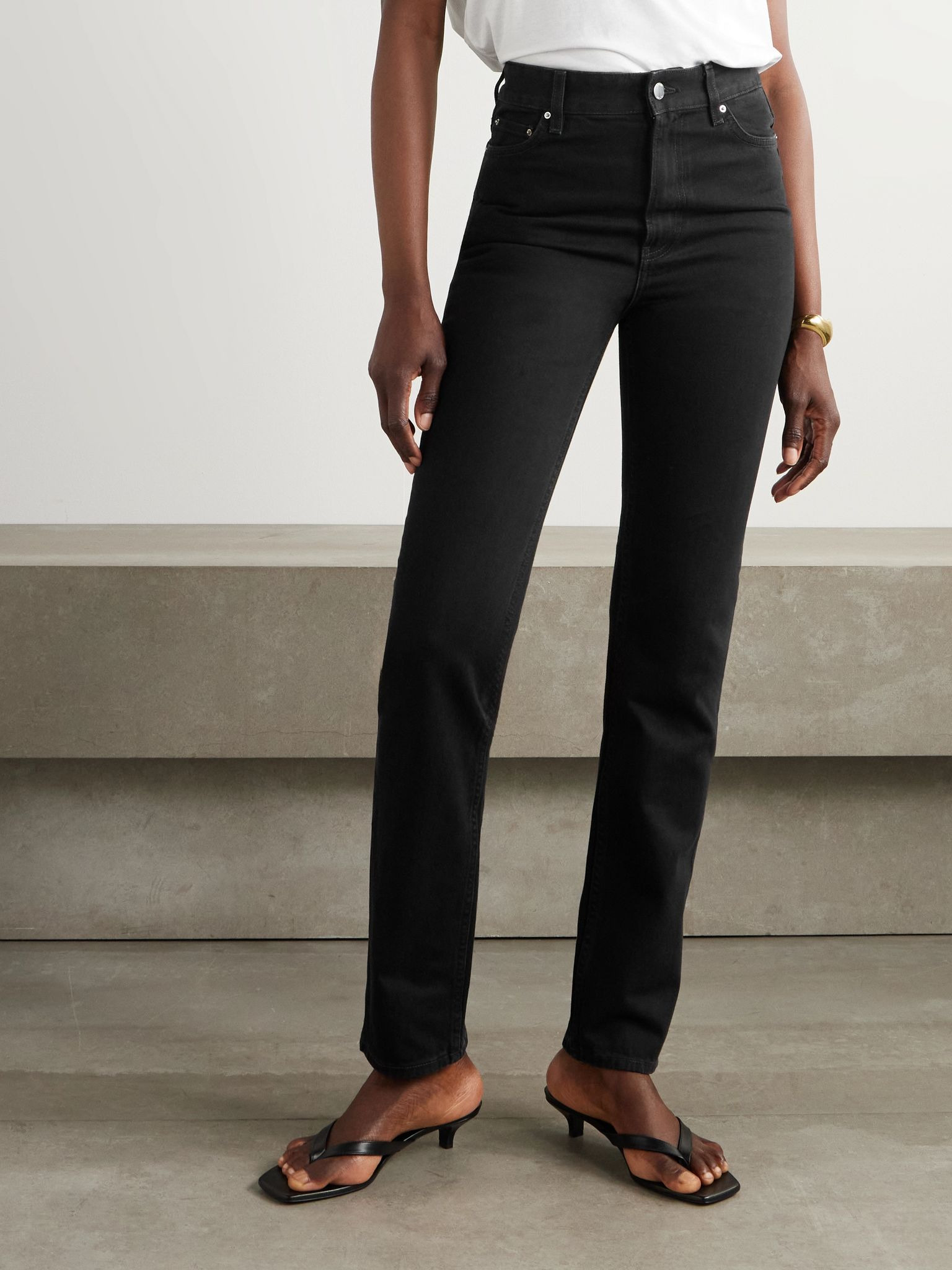 Garderob mid-rise slim-fit jeans Black - 3
