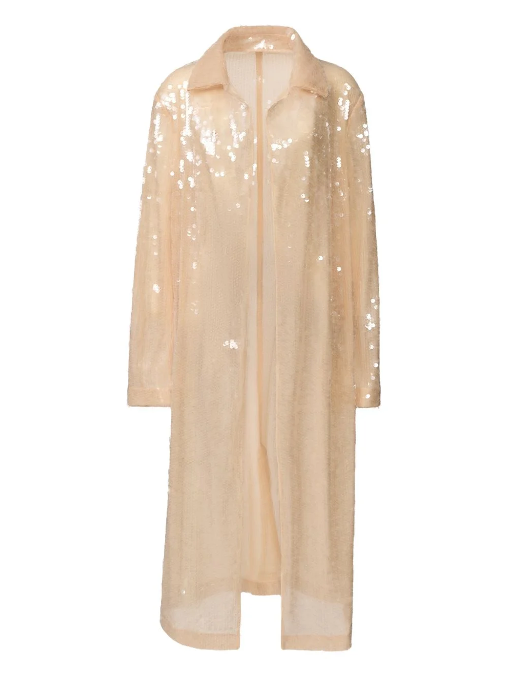 sequin-embellished coat - 1