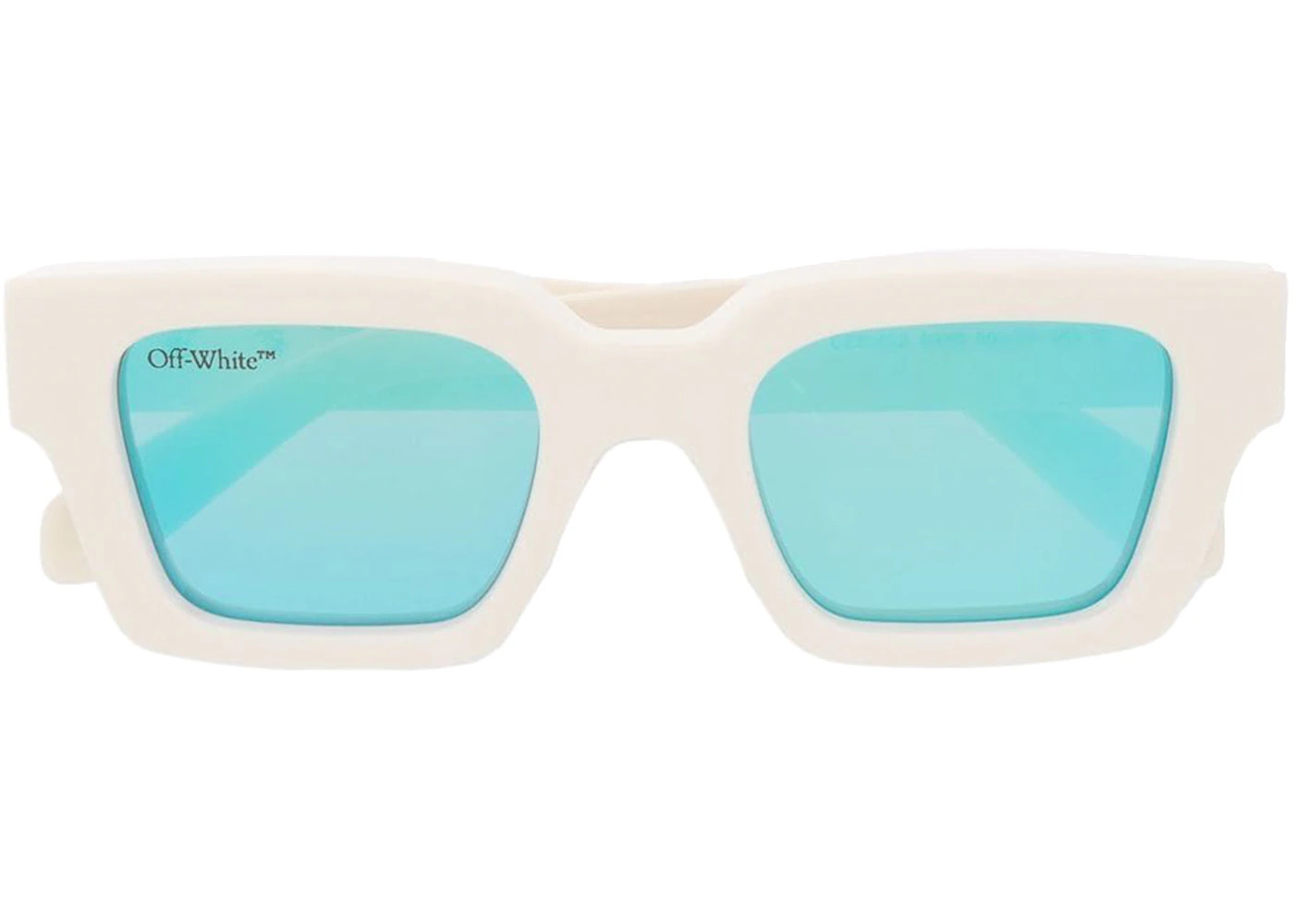 OFF-WHITE Virgil Rectangle Frame Sunglasses White/Black/Blue (OERI022S22PLA0010140) - 2