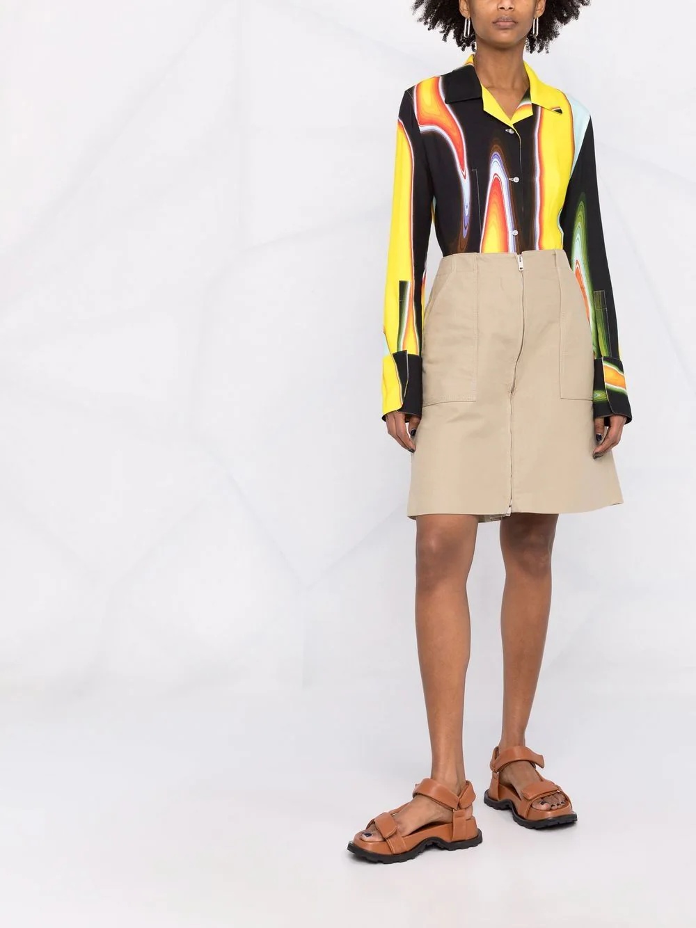 Worker high-waisted skirt - 2