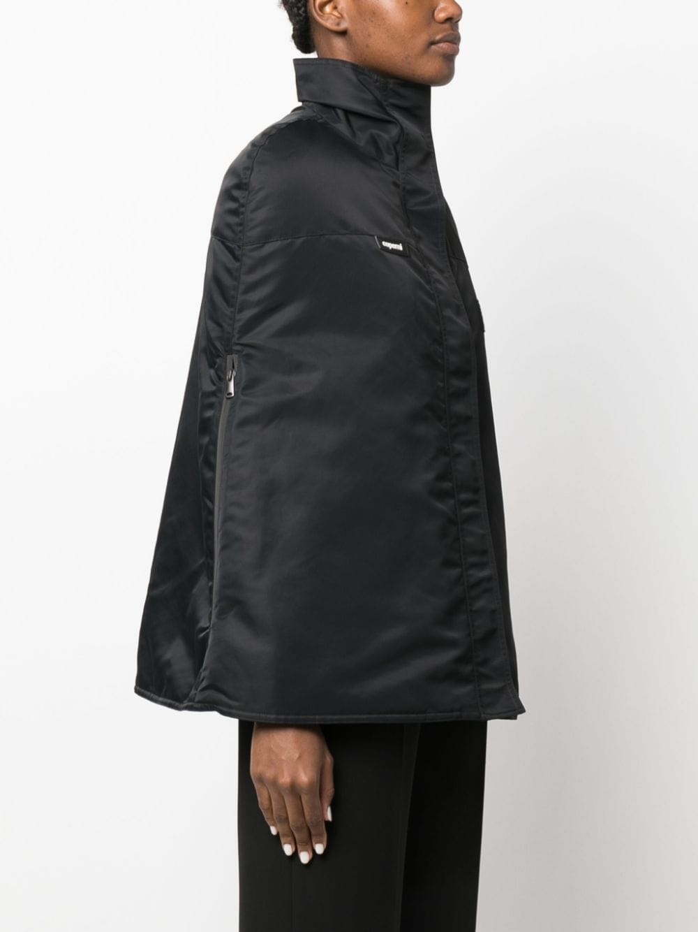 logo-patch bomber cape - 3