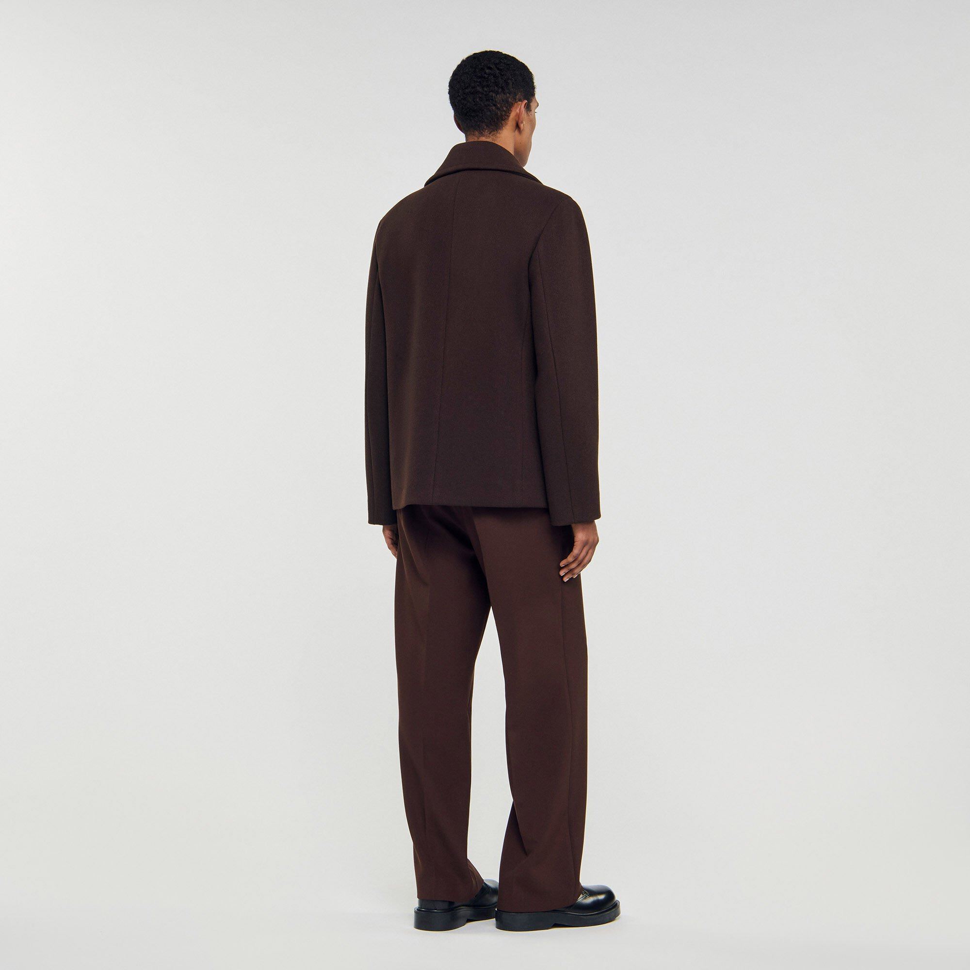 WOOL PEA COAT - 5