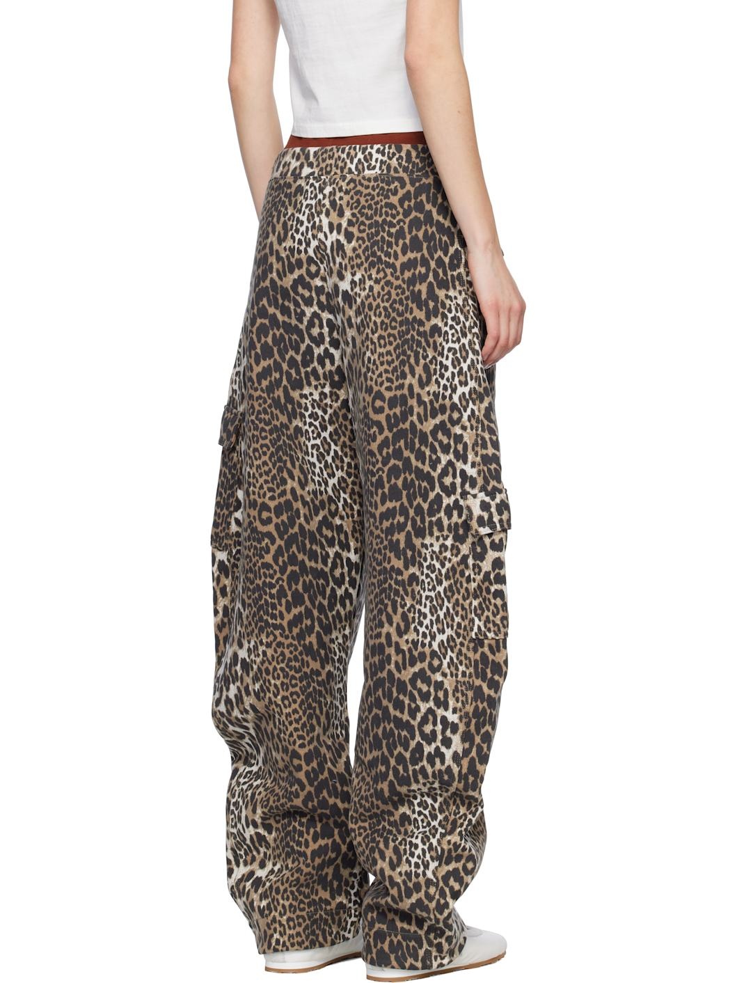 Beige & Brown Heavy Fleece Lounge Pants - 3