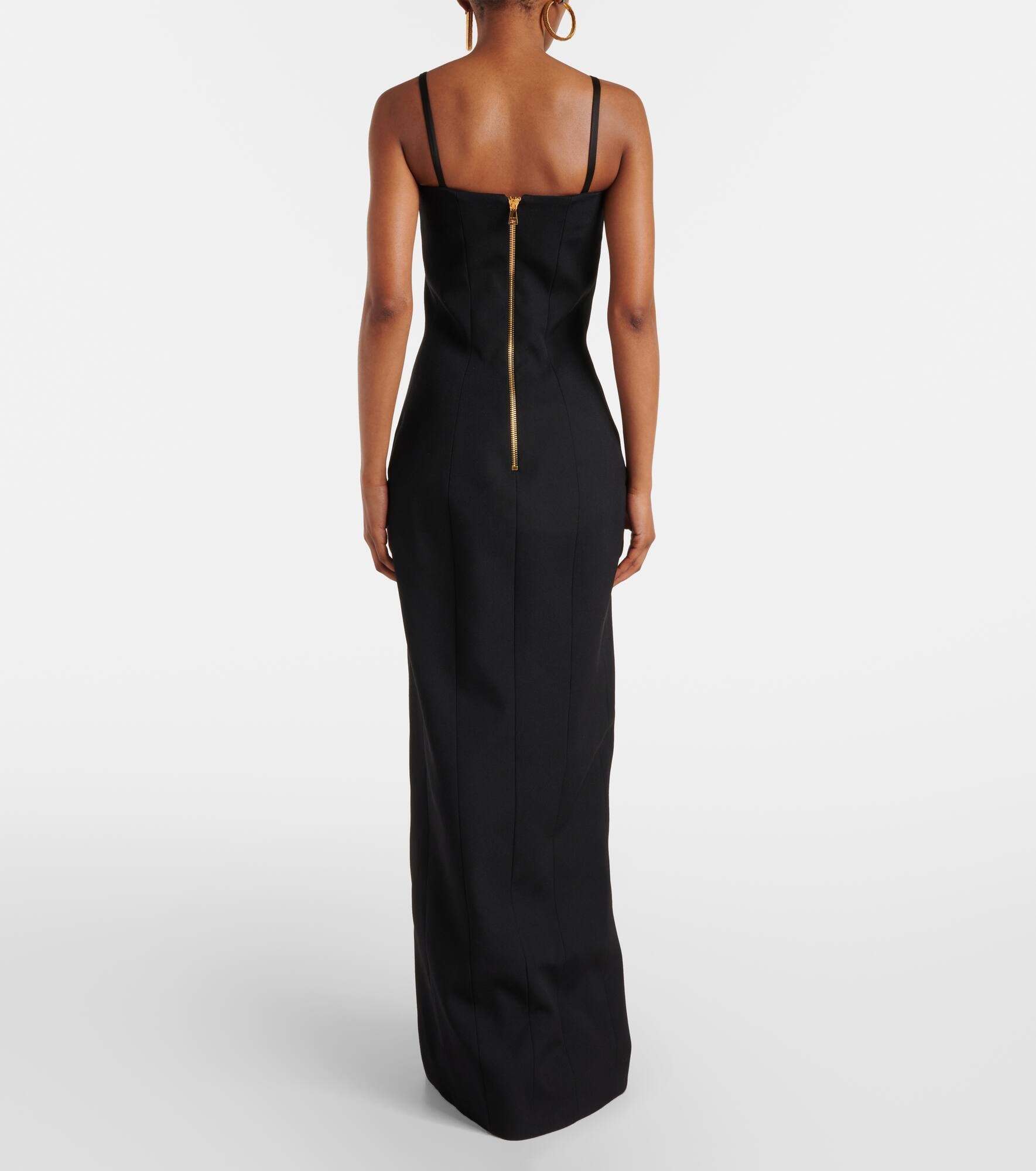 Wool grain de poudre gown - 3