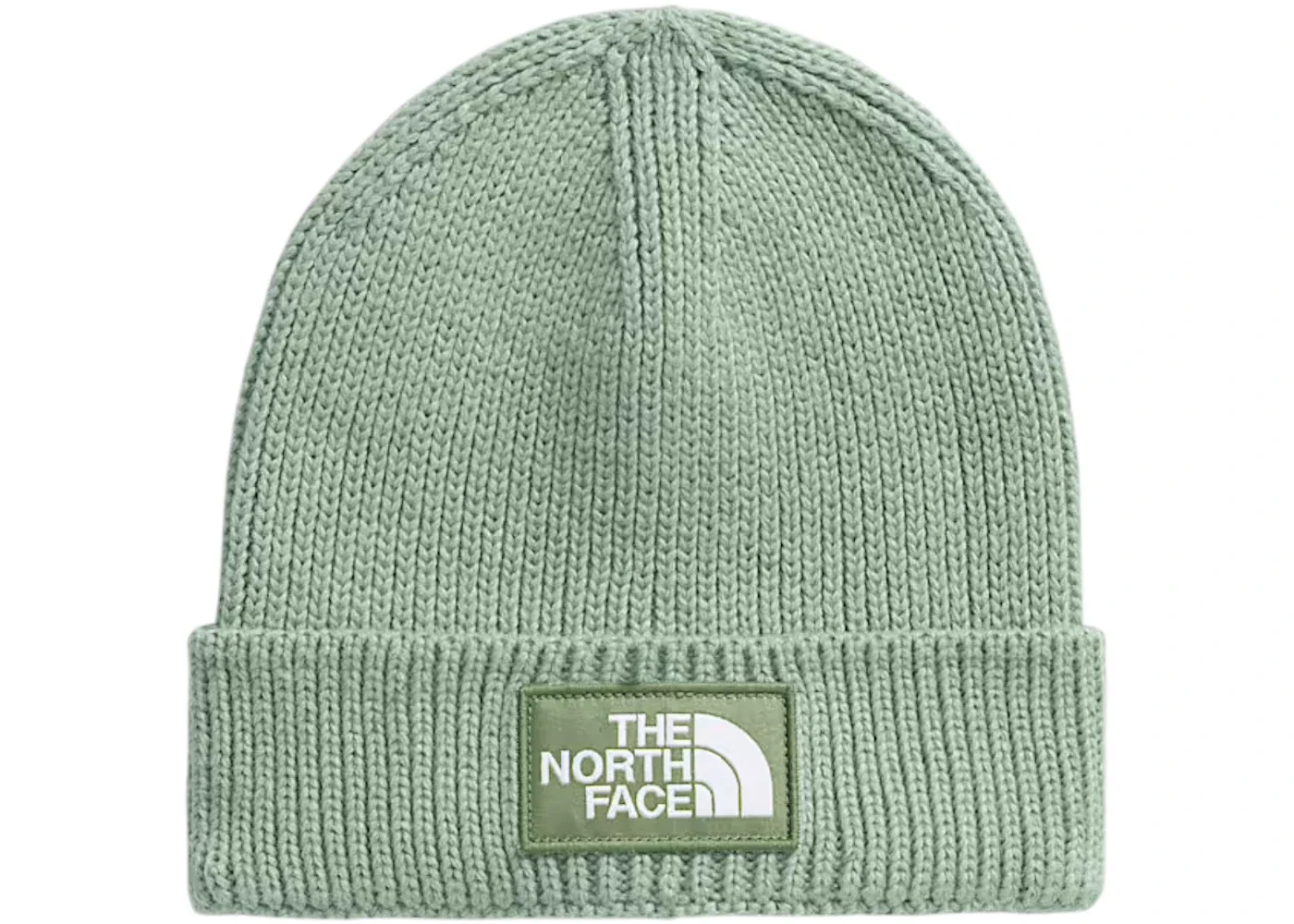 The North Face TNF Logo Box Cuffed Beanie Slate Moss/Bark Mist - 1