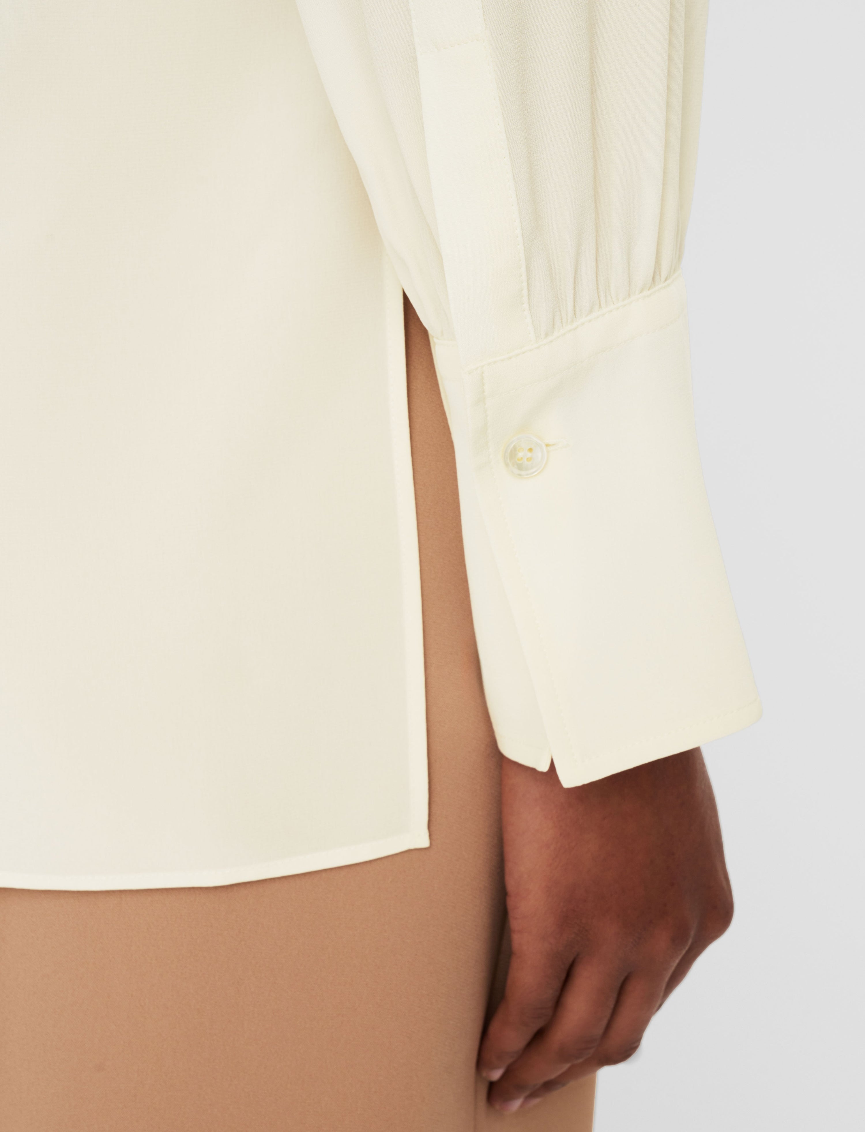 Evora Silk Crepe de Chine Colourblock Blouse - 6