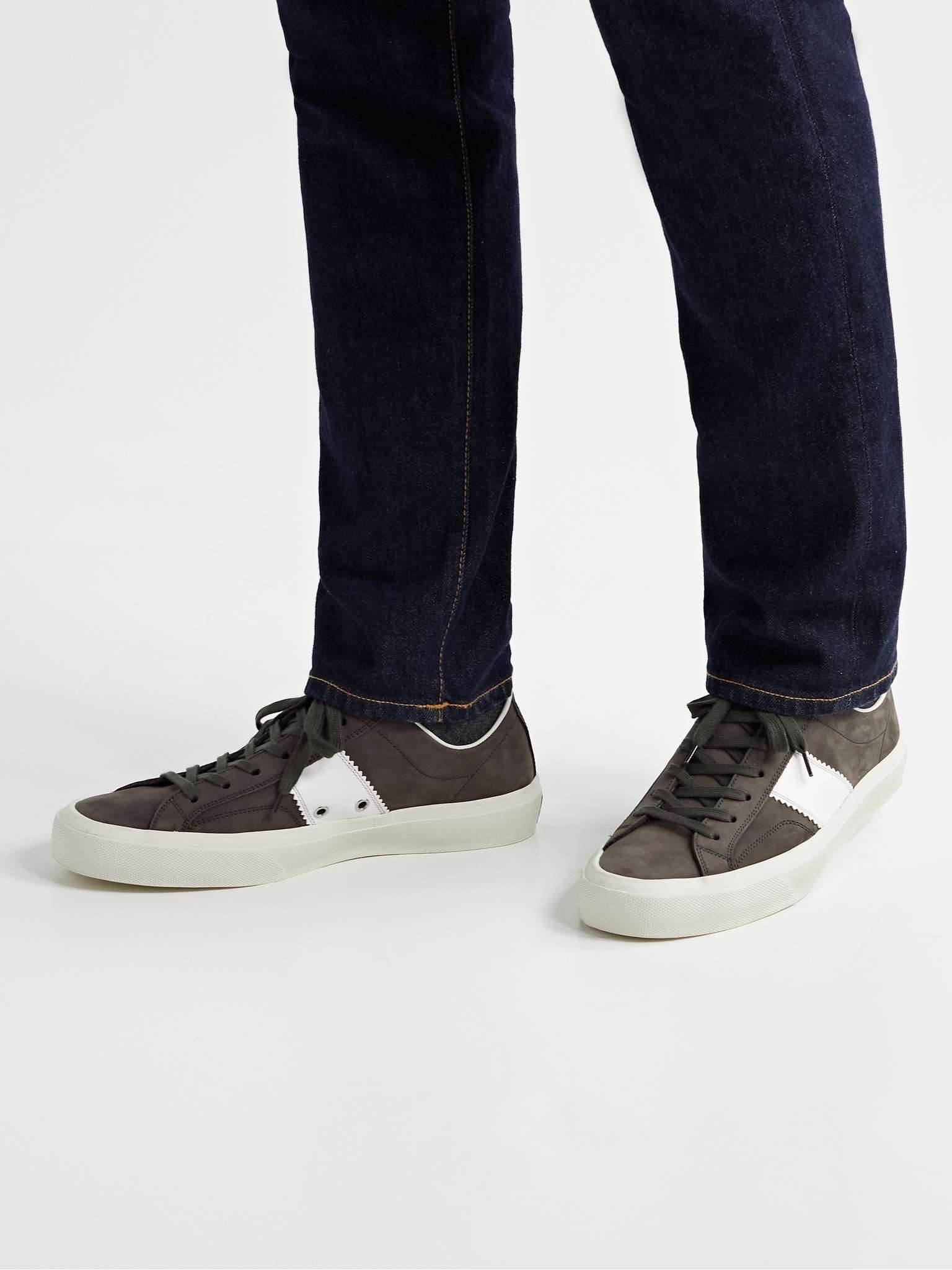 Cambridge Leather-Trimmed Nubuck Sneakers - 2