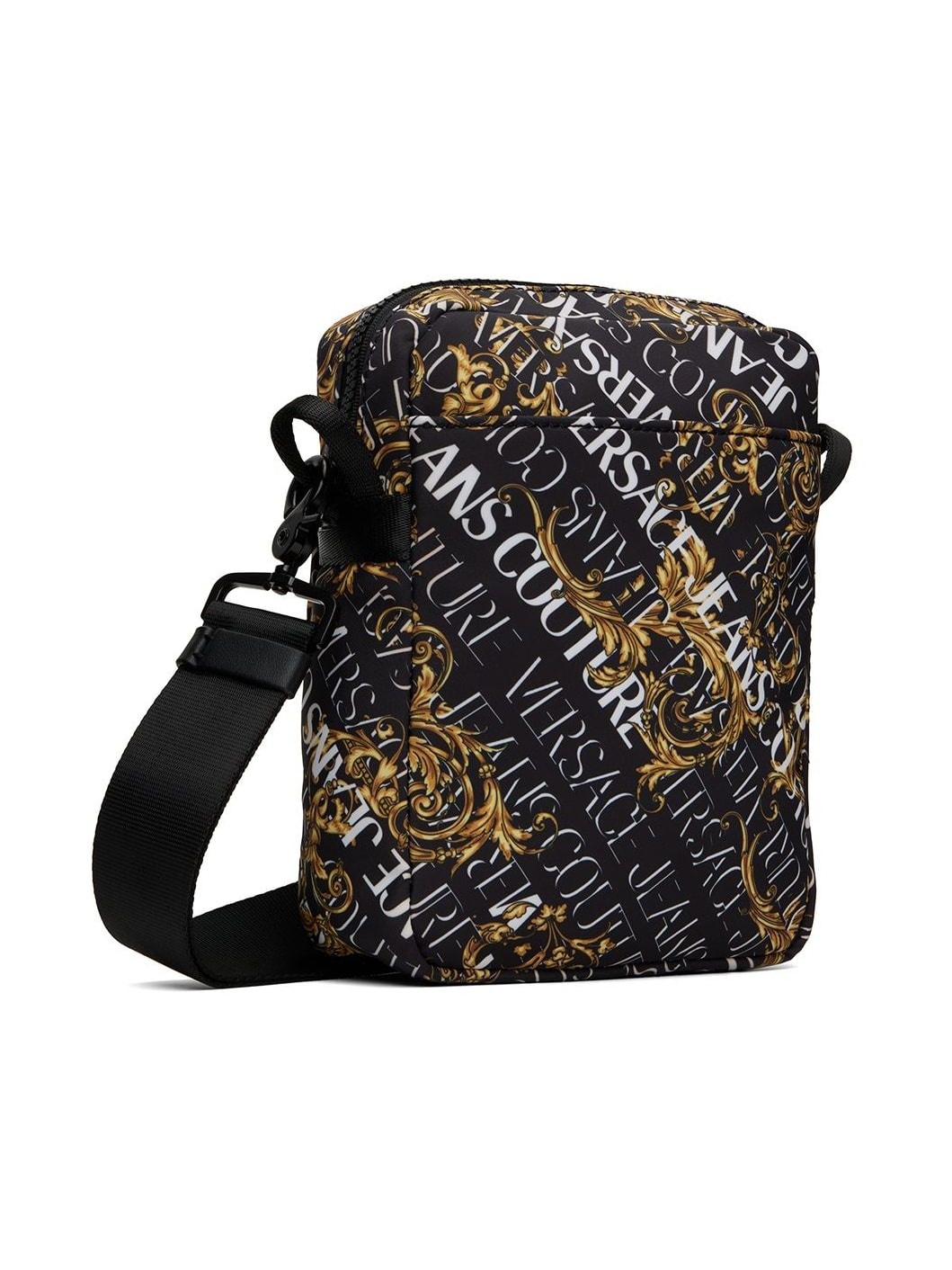 Black Logo Couture Messenger Bag - 3