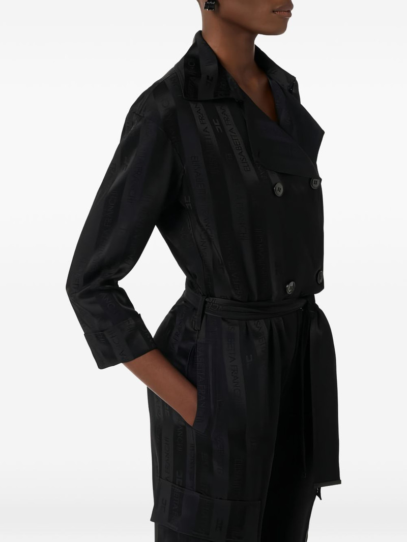 jacquard striped belted jumpsuit 4