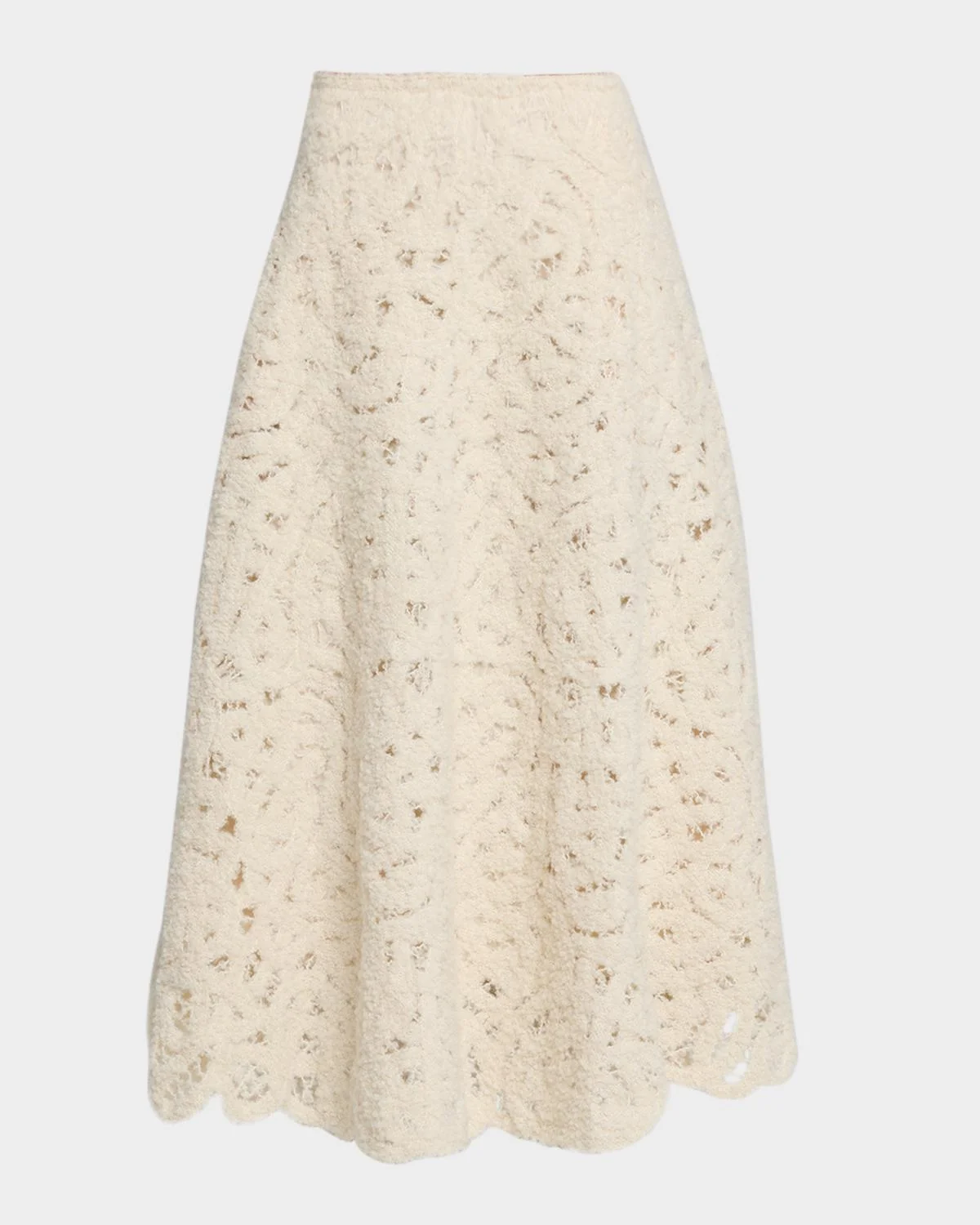 x The Morning Show Boucle Embroidered Knit Midi Skirt - 1