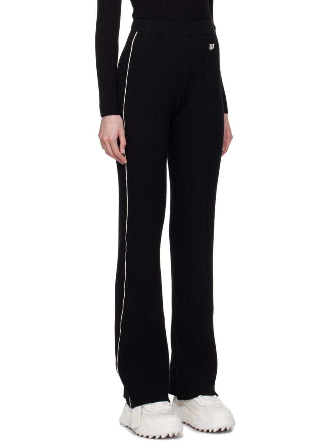 Black Piping Lounge Pants - 2