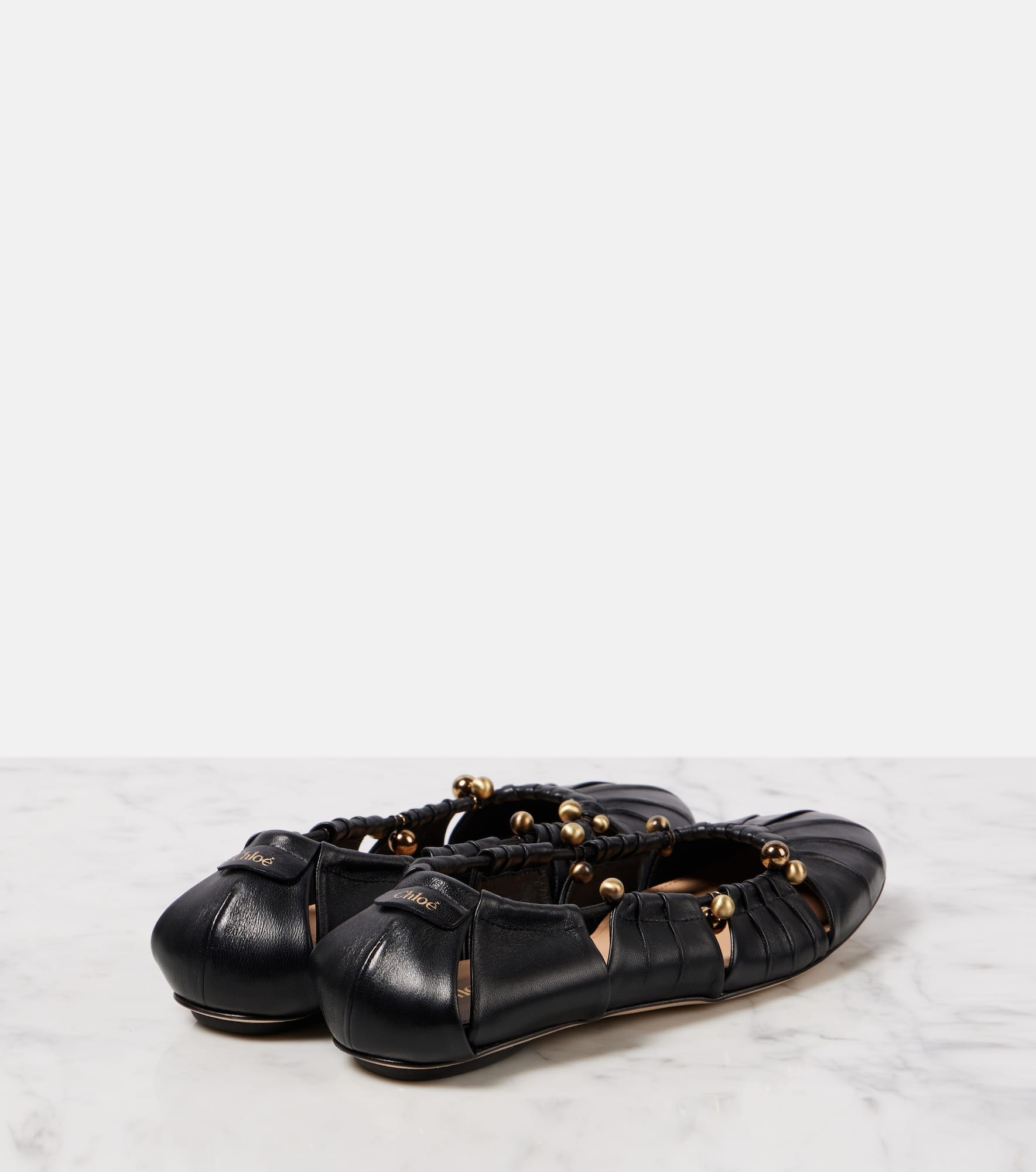 Luna embellished leather ballet flat - 2