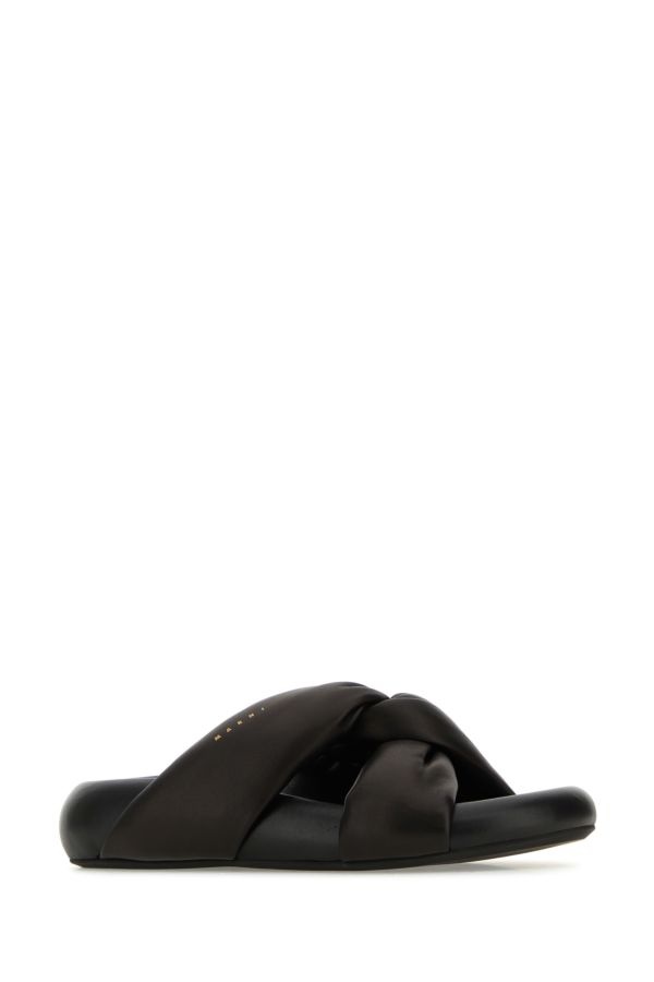 Black leather Bubble slippers - 2