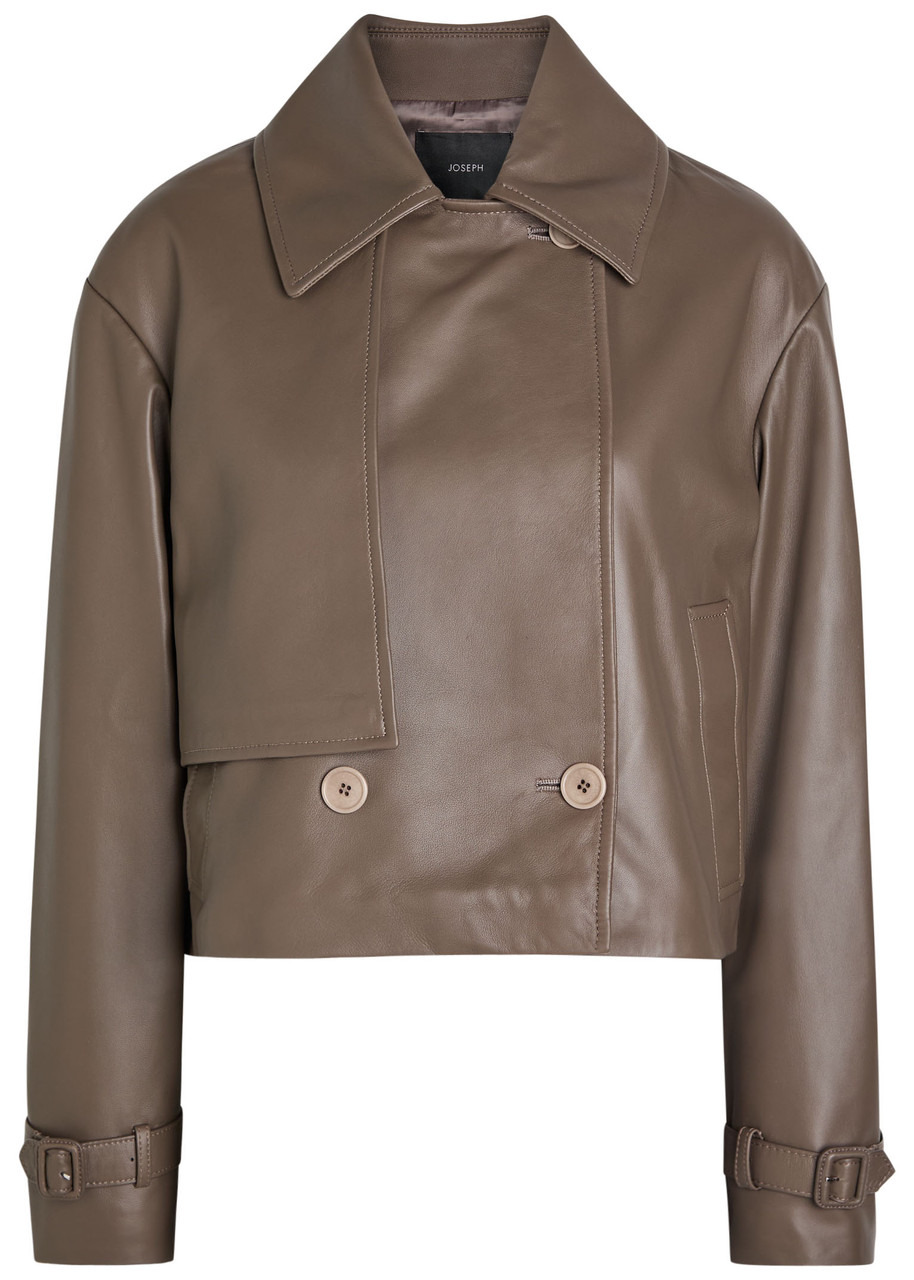 Joseph Blaise Cropped Leather Jacket - 1