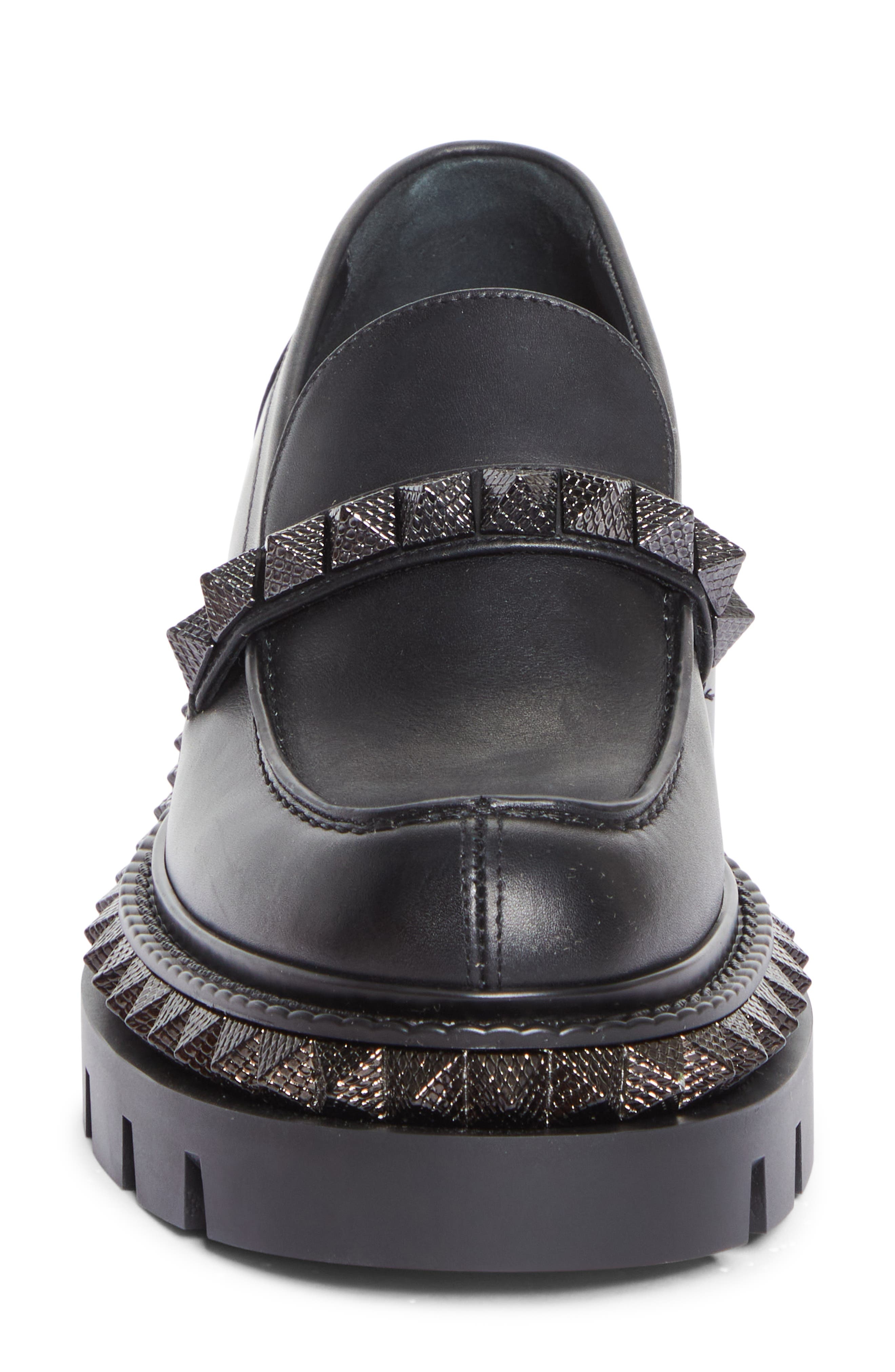 Christian Louboutin St. Roch Stud Platform Loafer in Black at Nordstrom - 4
