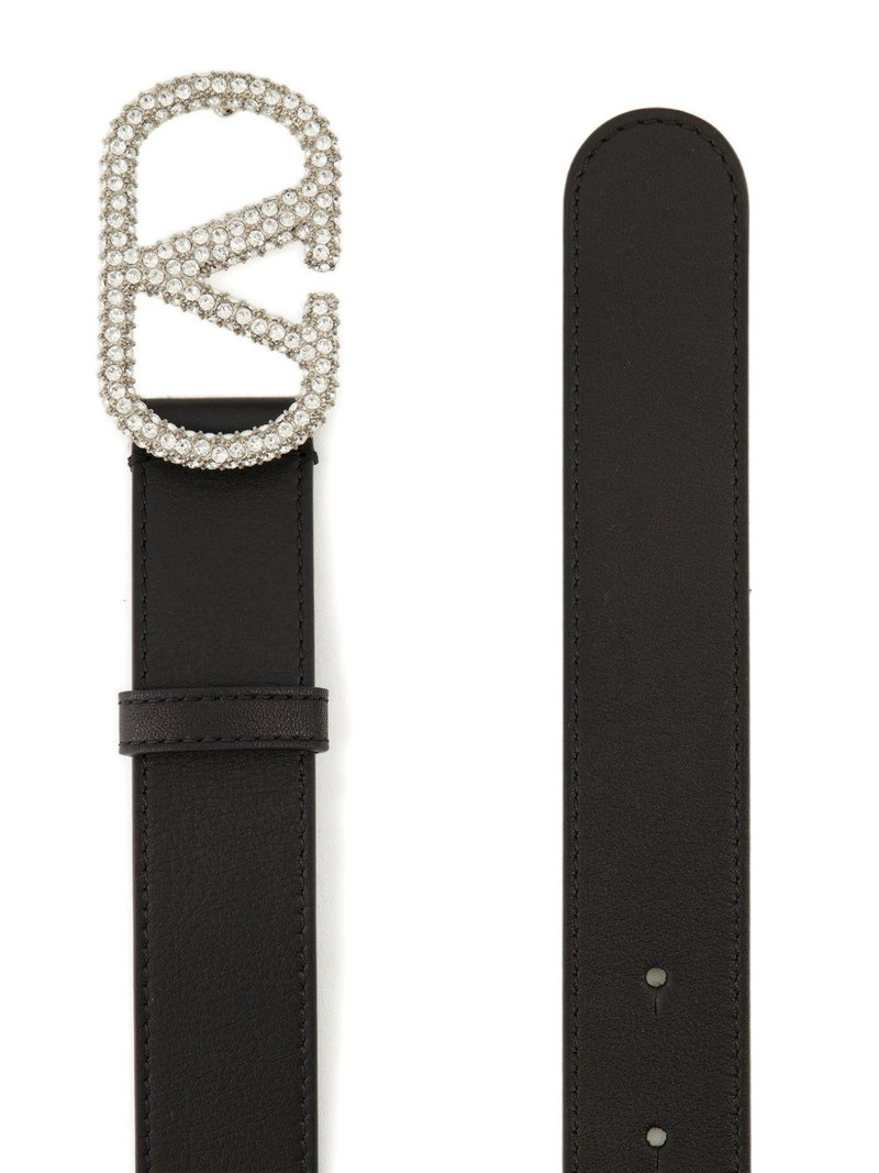 VLogo Signature crystal-embellished belt 3