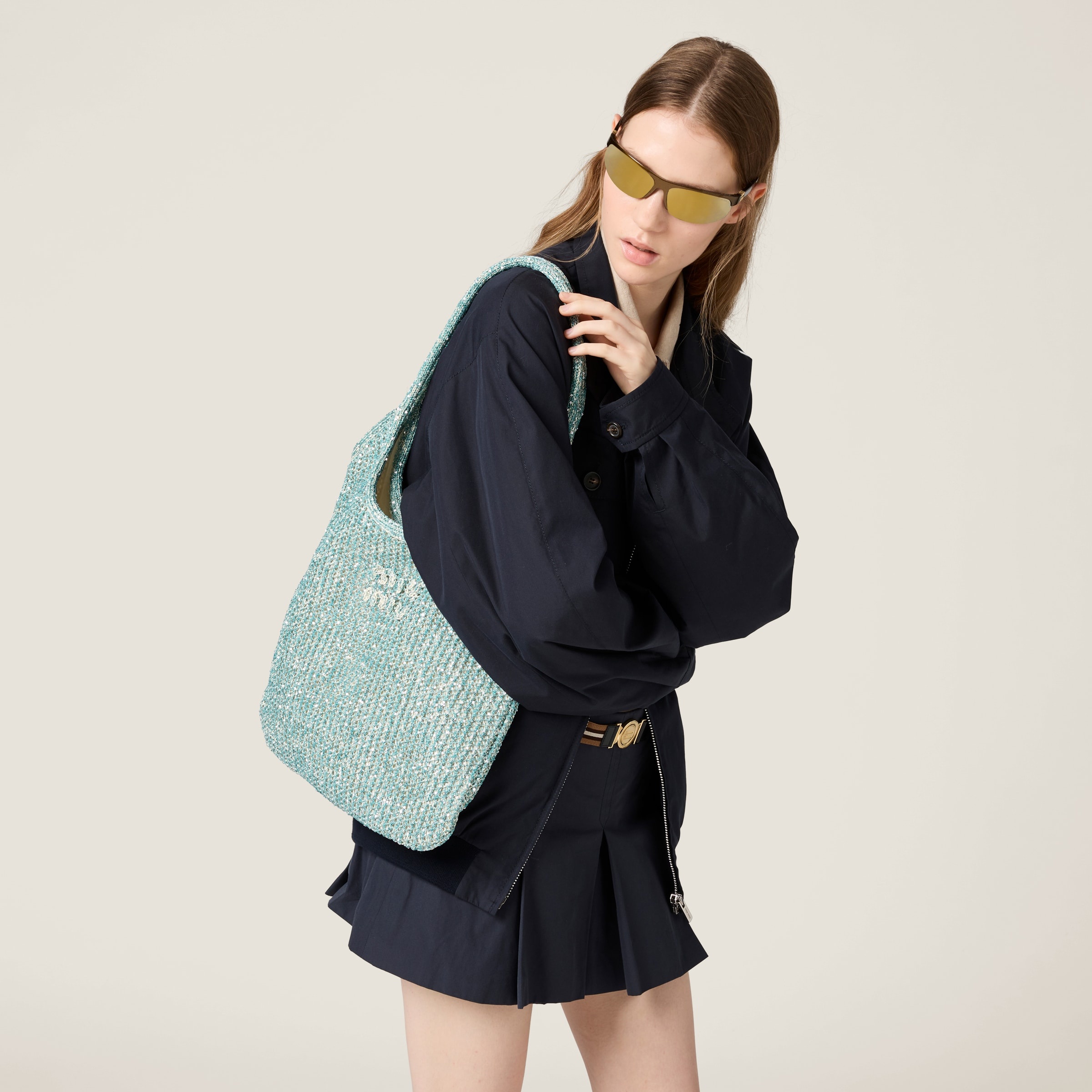 Miu Miu IVY sequin mesh bag | REVERSIBLE