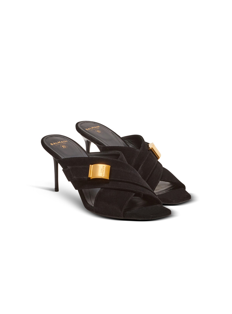 Uma mules in suede leather 2