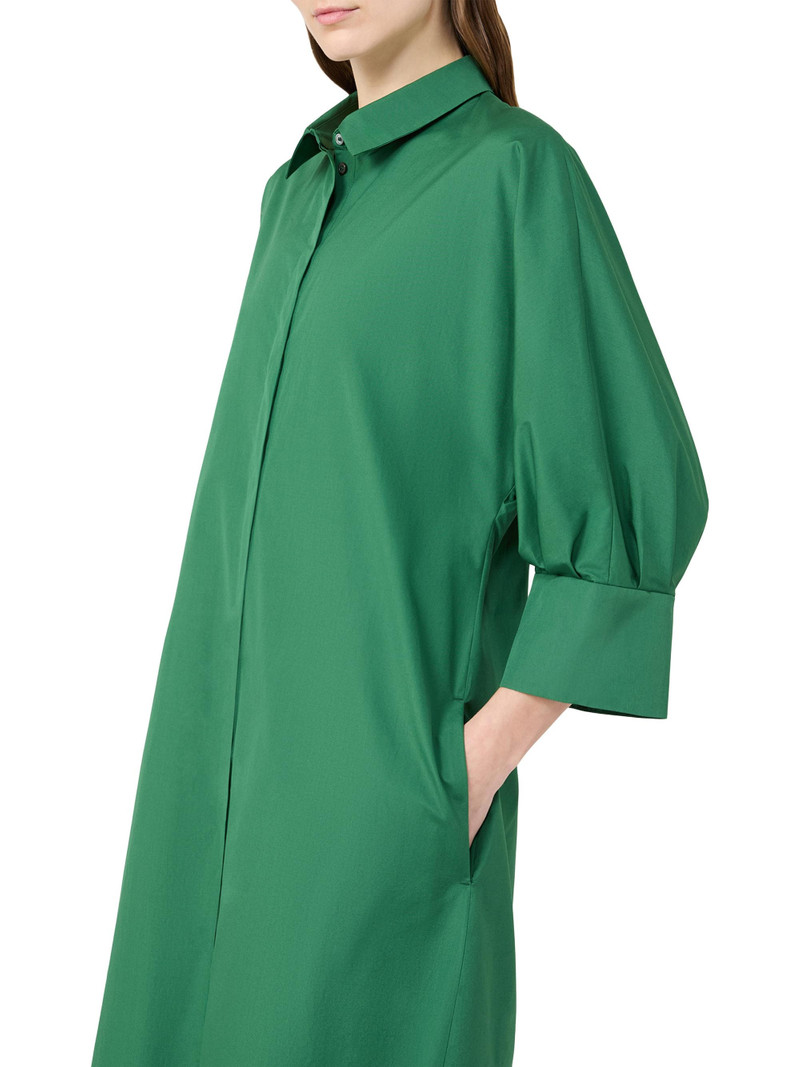 Women's Cotton Shirt Dress - Green 5