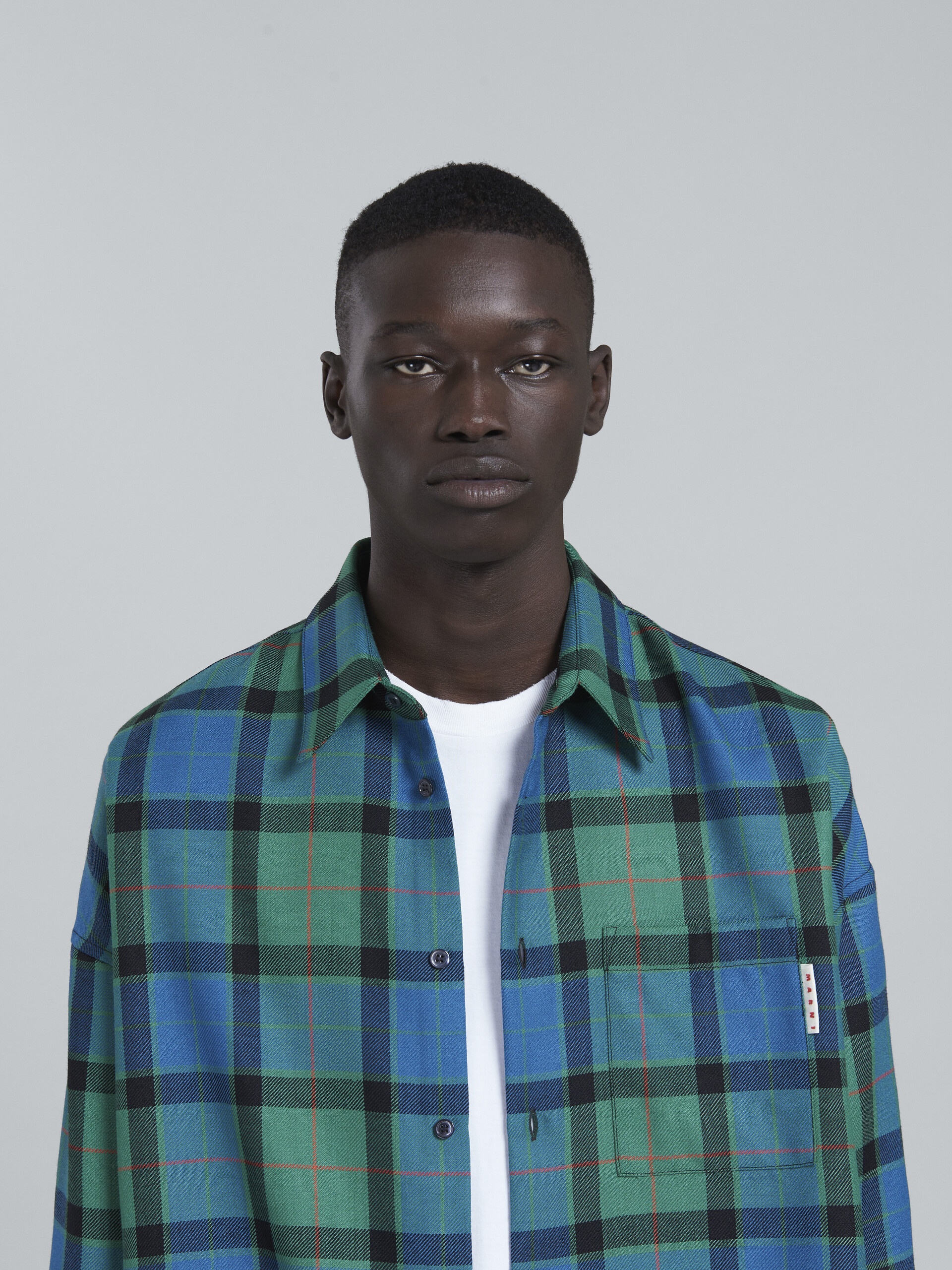 MULTICOLOR TARTAN WOOL SHIRT - 4