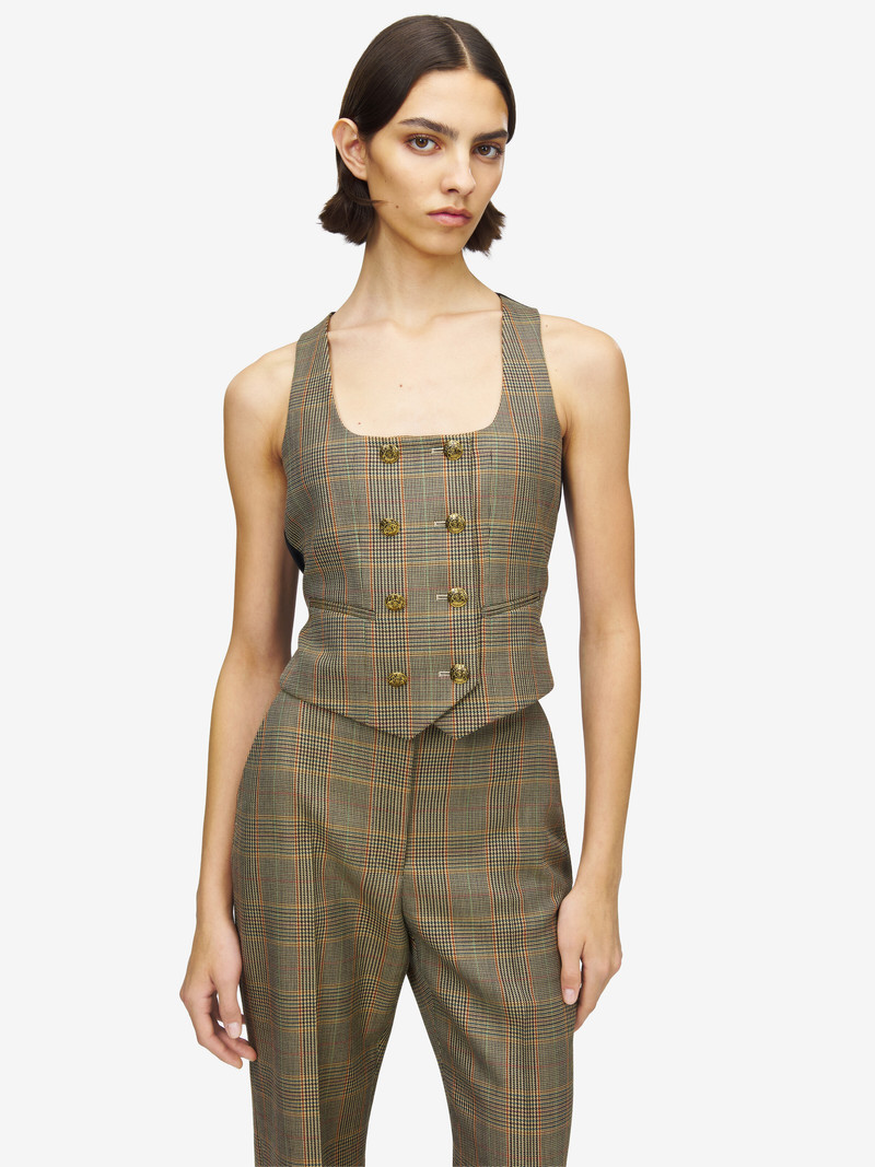 Alexander McQueen Country Check Waistcoat outlook