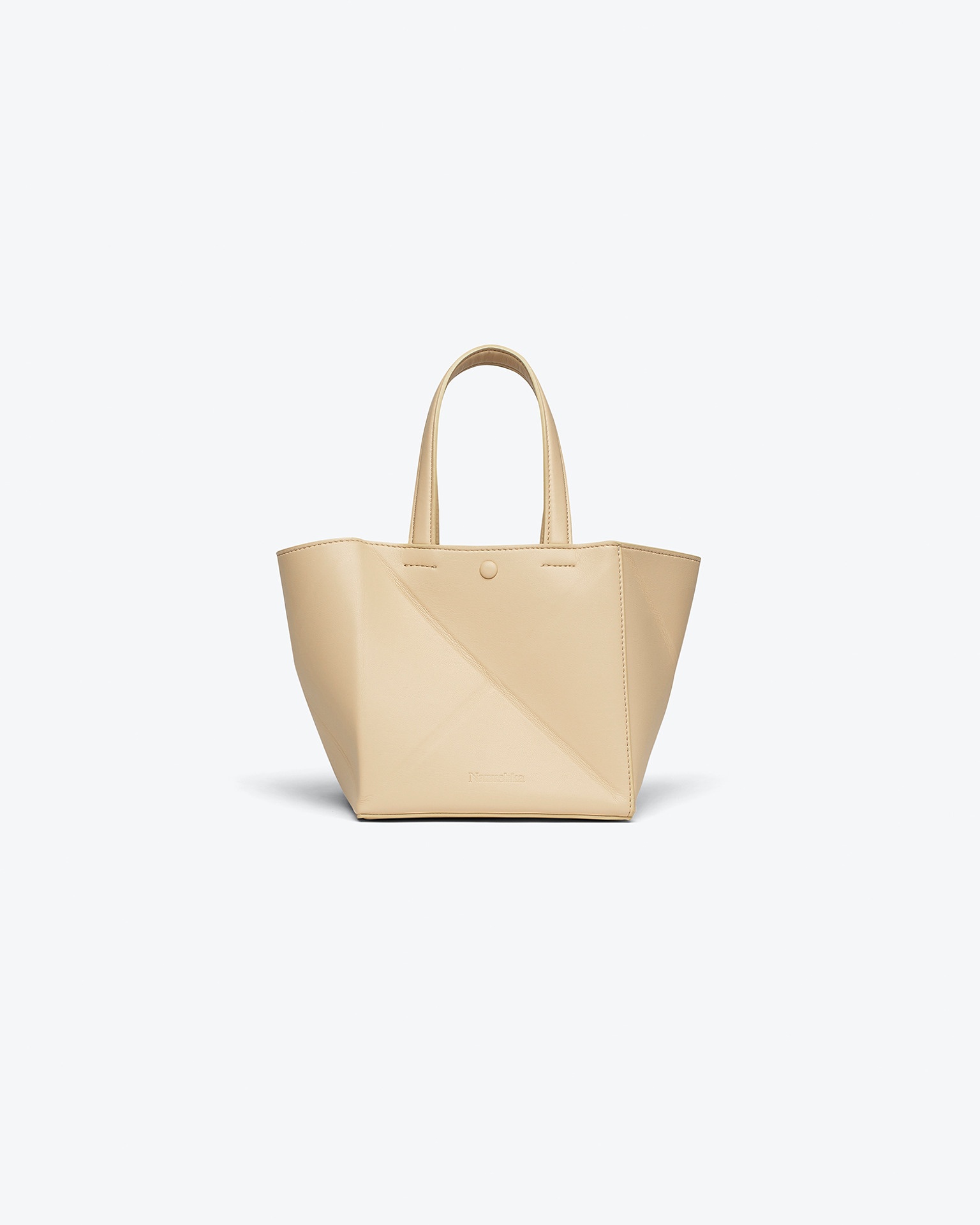 THE ORIGAMI MINI - Alt-nappa tote - Almond - 1