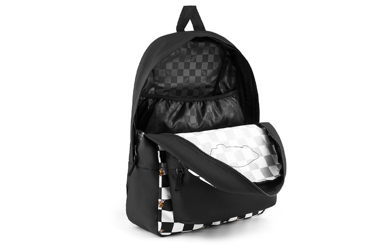 Vans Realm Bee Checkerboard Backpack 'Black White' VN0A3UI6YZT - 3