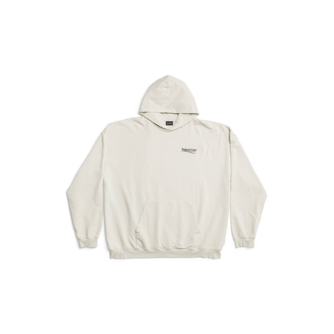 Political Campaign Hoodie Large Fit in Off White - 1