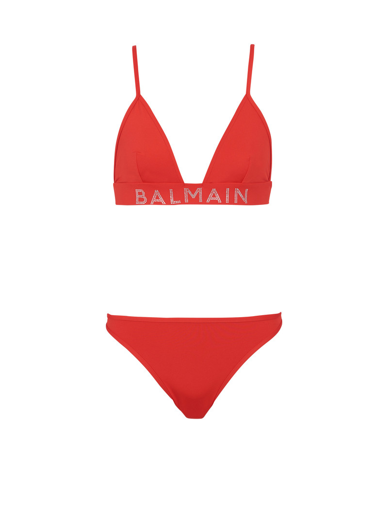 Rhinestoned triangle bikini 1