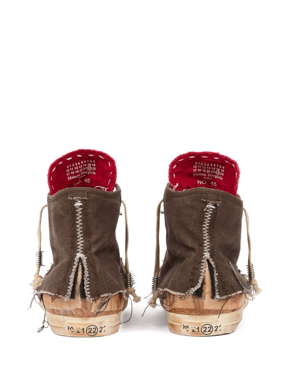 frayed-edges high-top sneakers - 3