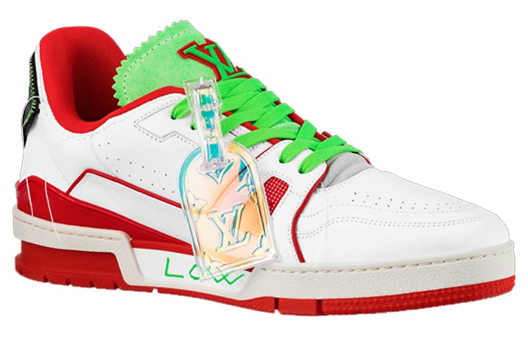 LOUIS VUITTON Trainer Sneakers 'White Red Green for New York' 1A9D7F - 2