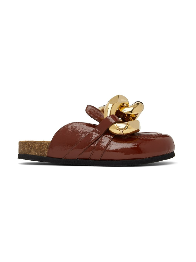 Tan Chain Mules 1