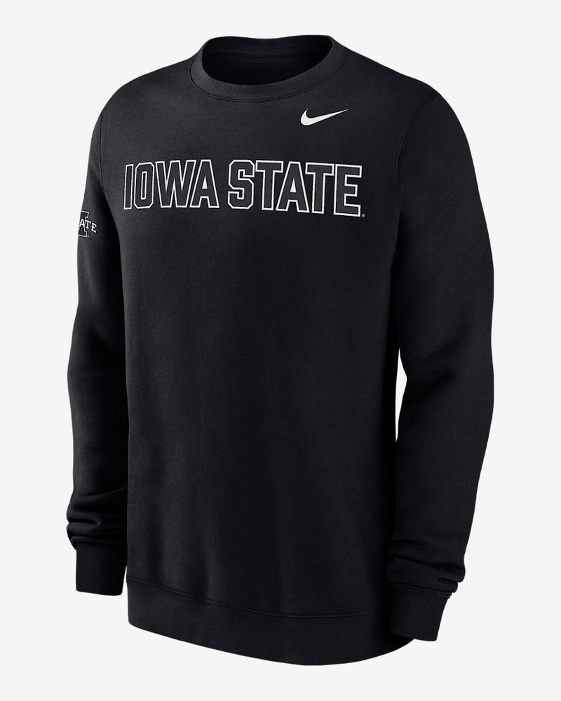 Iowa State Club Fleece Men's Nike College Crew-Neck Sweatshirt 1