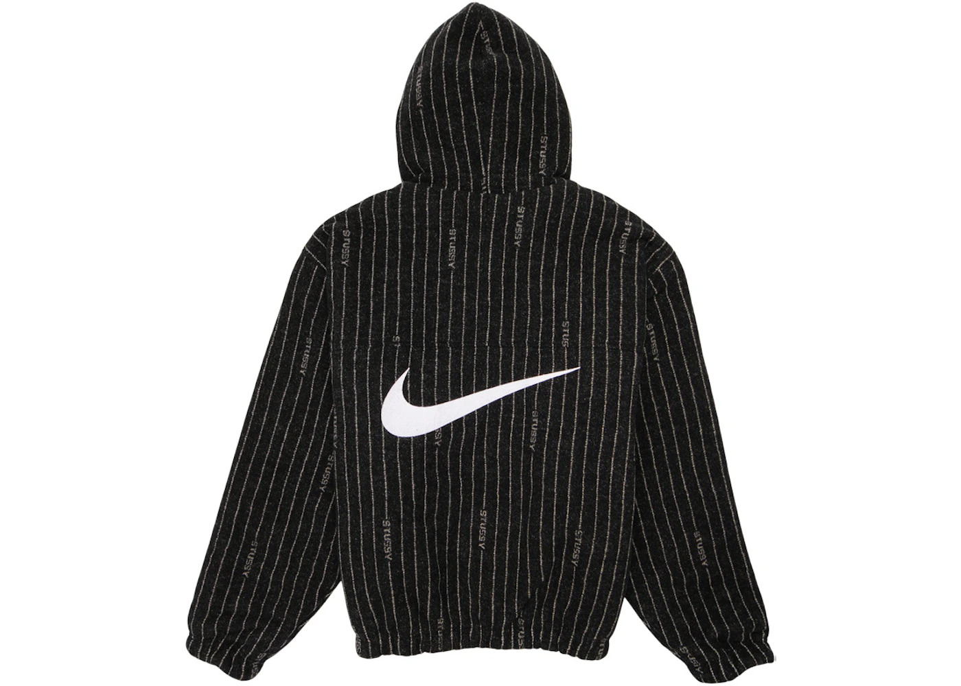 Nike x Stussy Striped Wool Jacket Black - 2