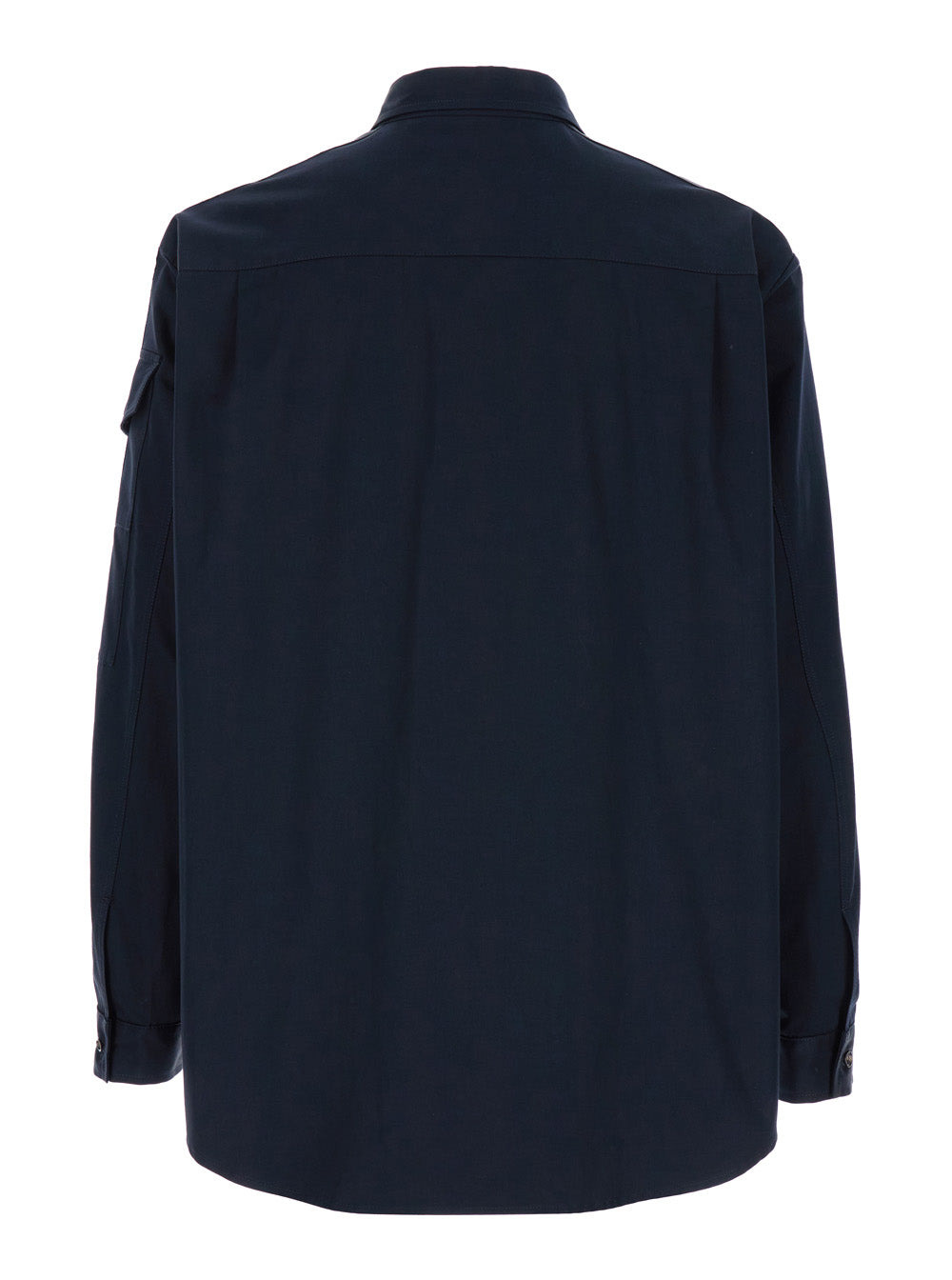 Alexander Mcqueen Men Blue Shirt With Pointed Collar In Cotton Man - 2