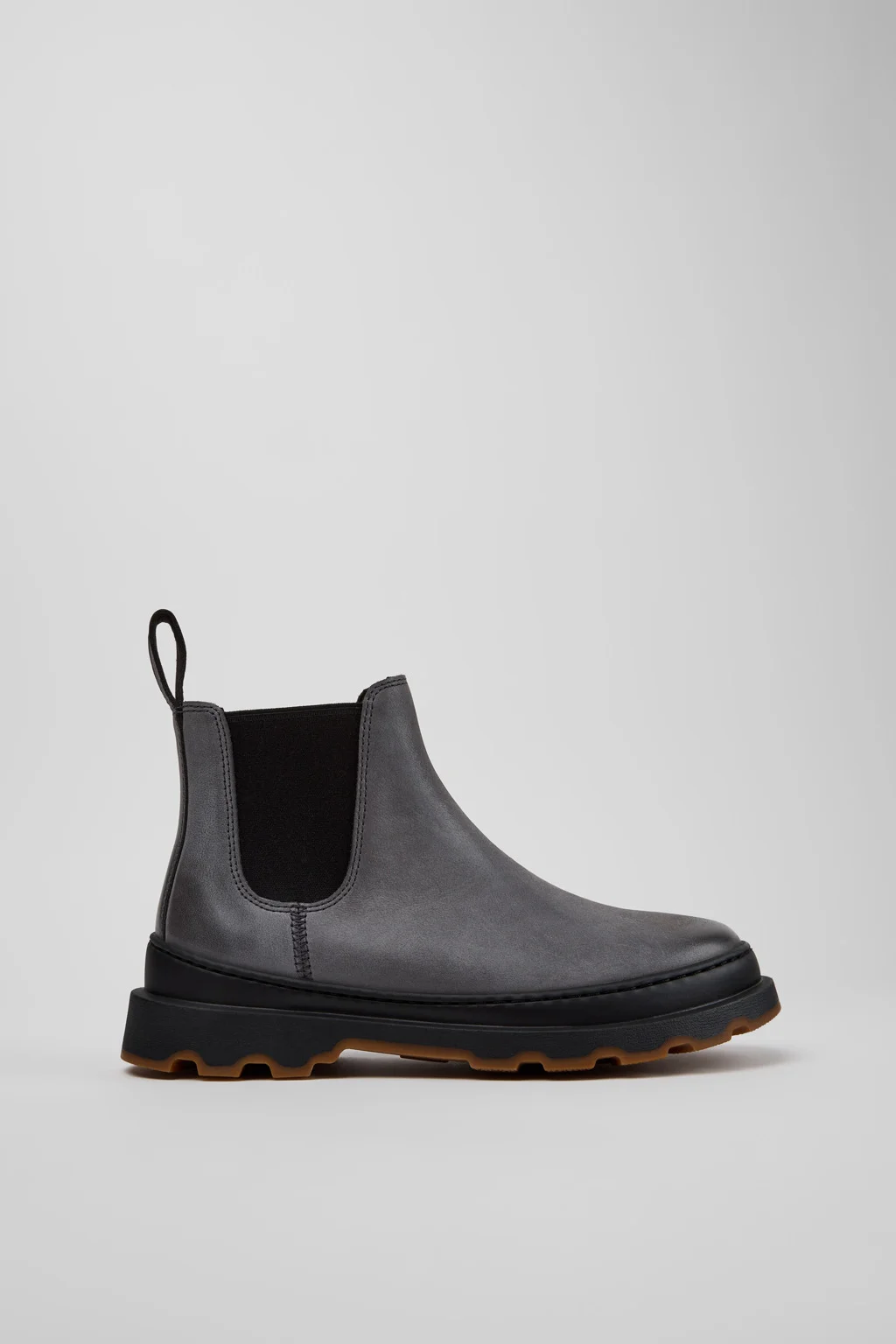 Brutus+ Gray Leather Ankle Boots for Women. - 1