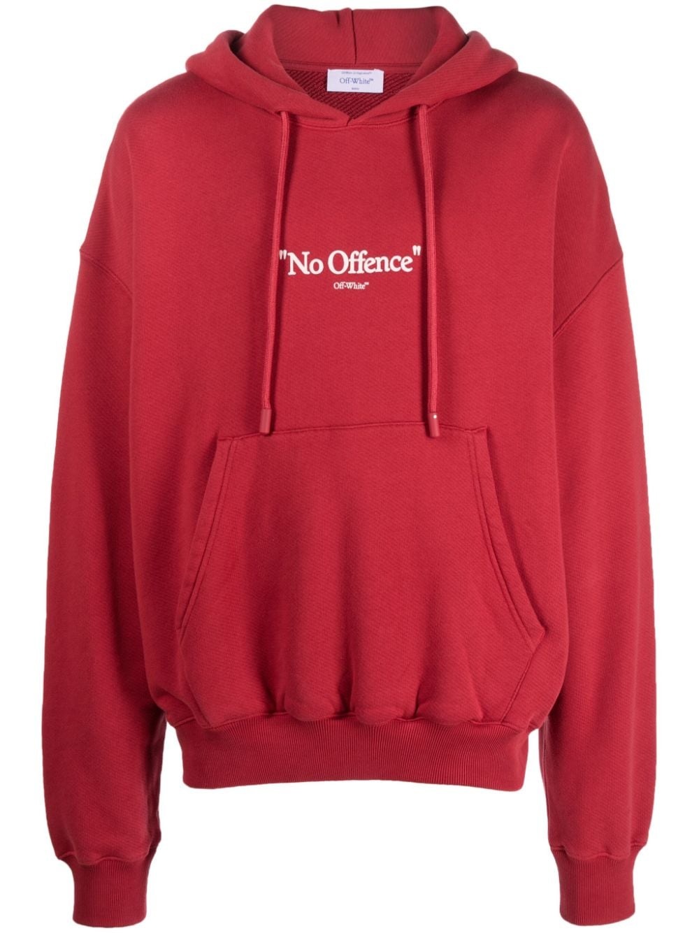 slogan-print drawstring hoodie - 1