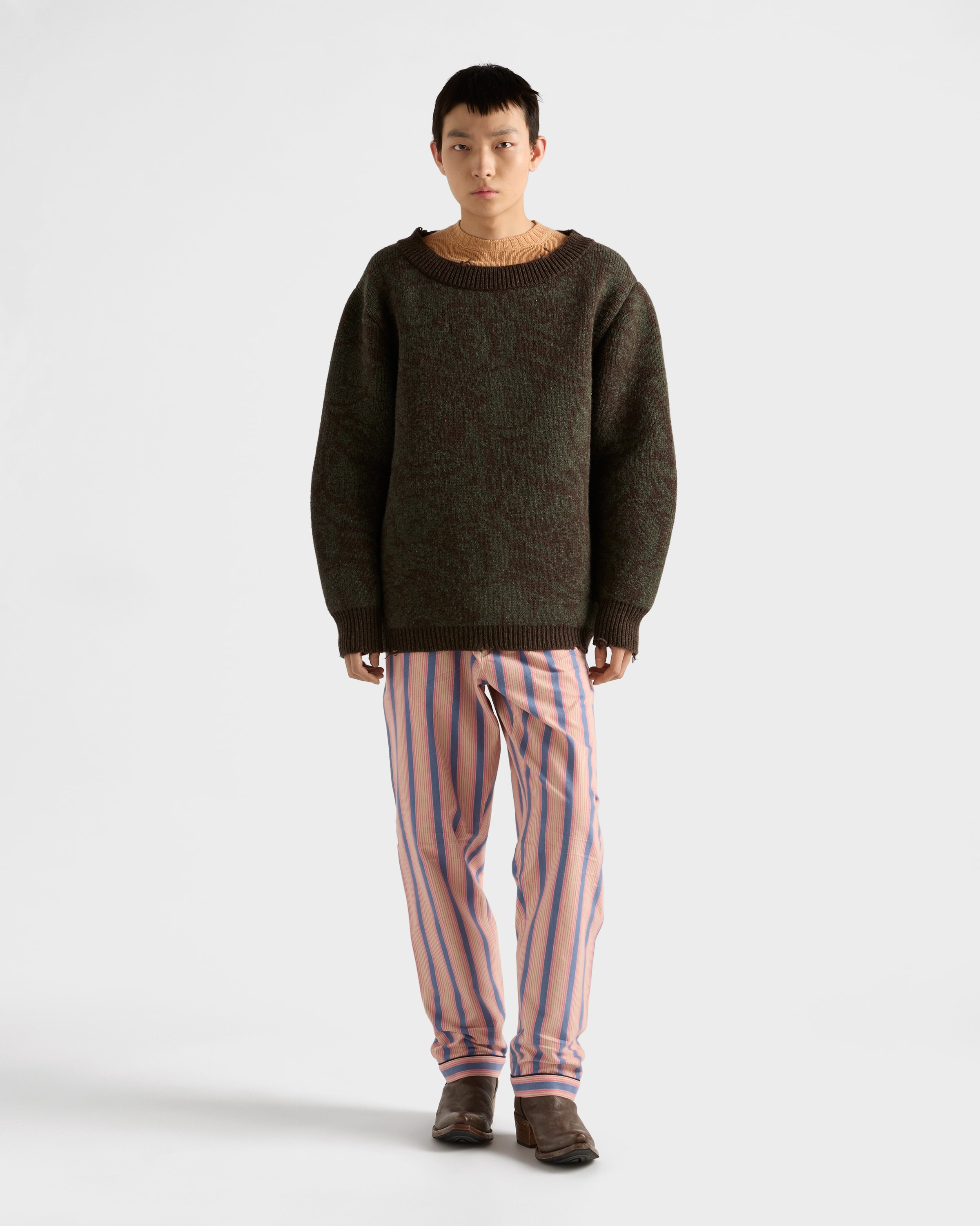 Wide-neck Shetland wool sweater - 2