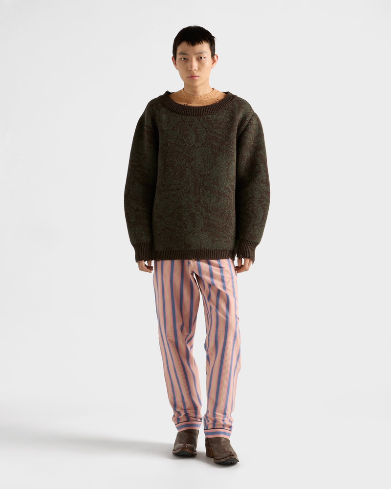 Prada Wide-neck Shetland wool sweater outlook