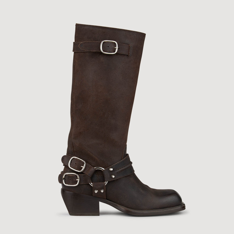 LEATHER BUCKLE BOOTS 1