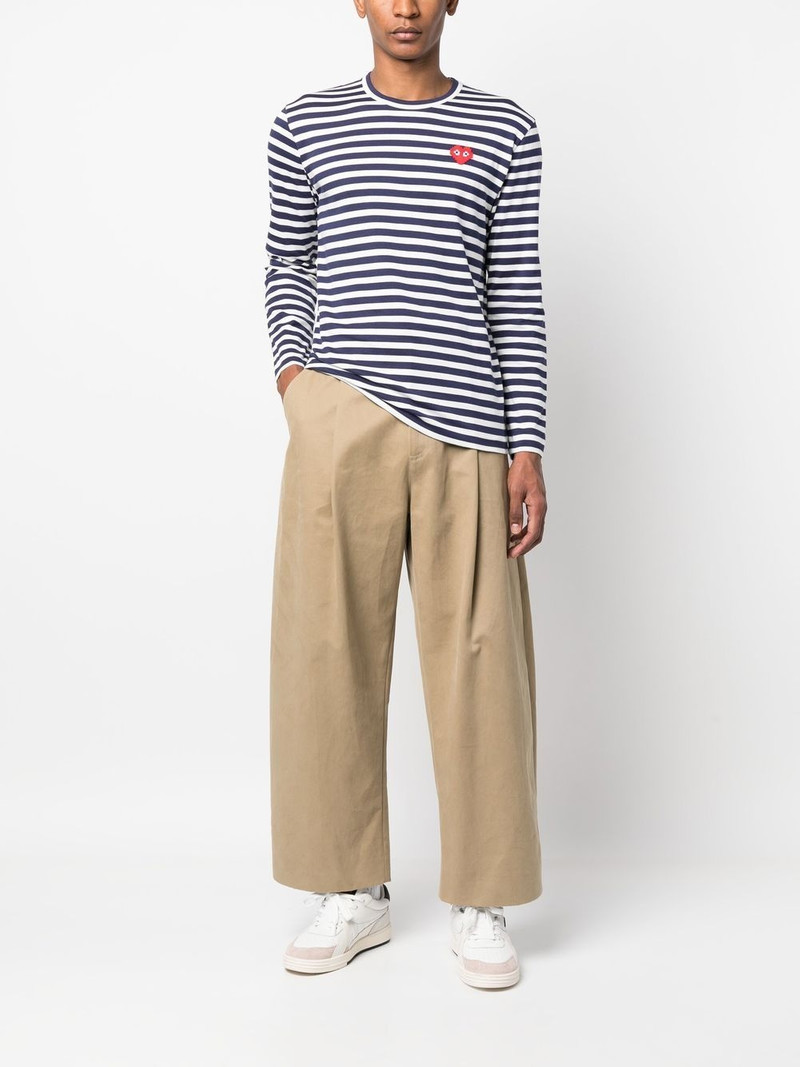 Comme des Garçons PLAY stripe-pattern cotton T-shirt outlook