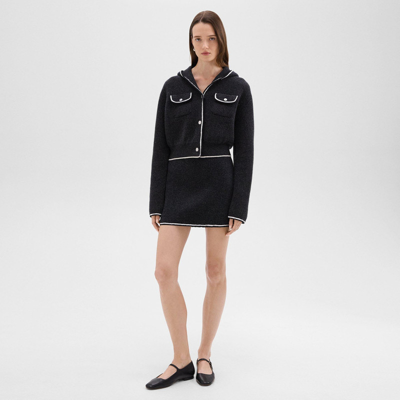 Theory Hooded Cardigan Jacket in Felted Wool-Cashmere outlook